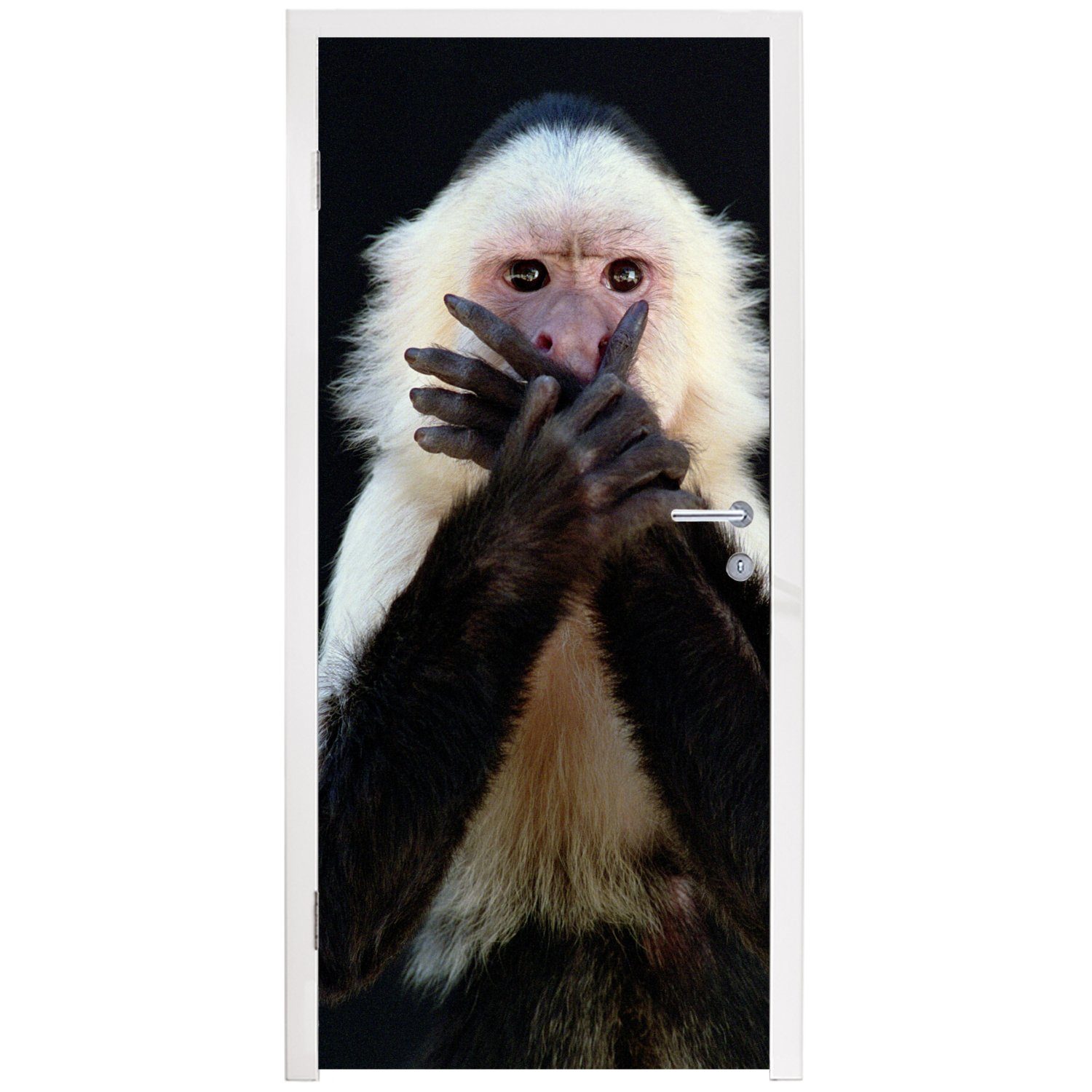 MuchoWow Türtapete Affe - Wilde bedruckt, 75x205 Fototapete St), Türaufkleber, cm Tür, (1 Tiere - für Porträt, Matt