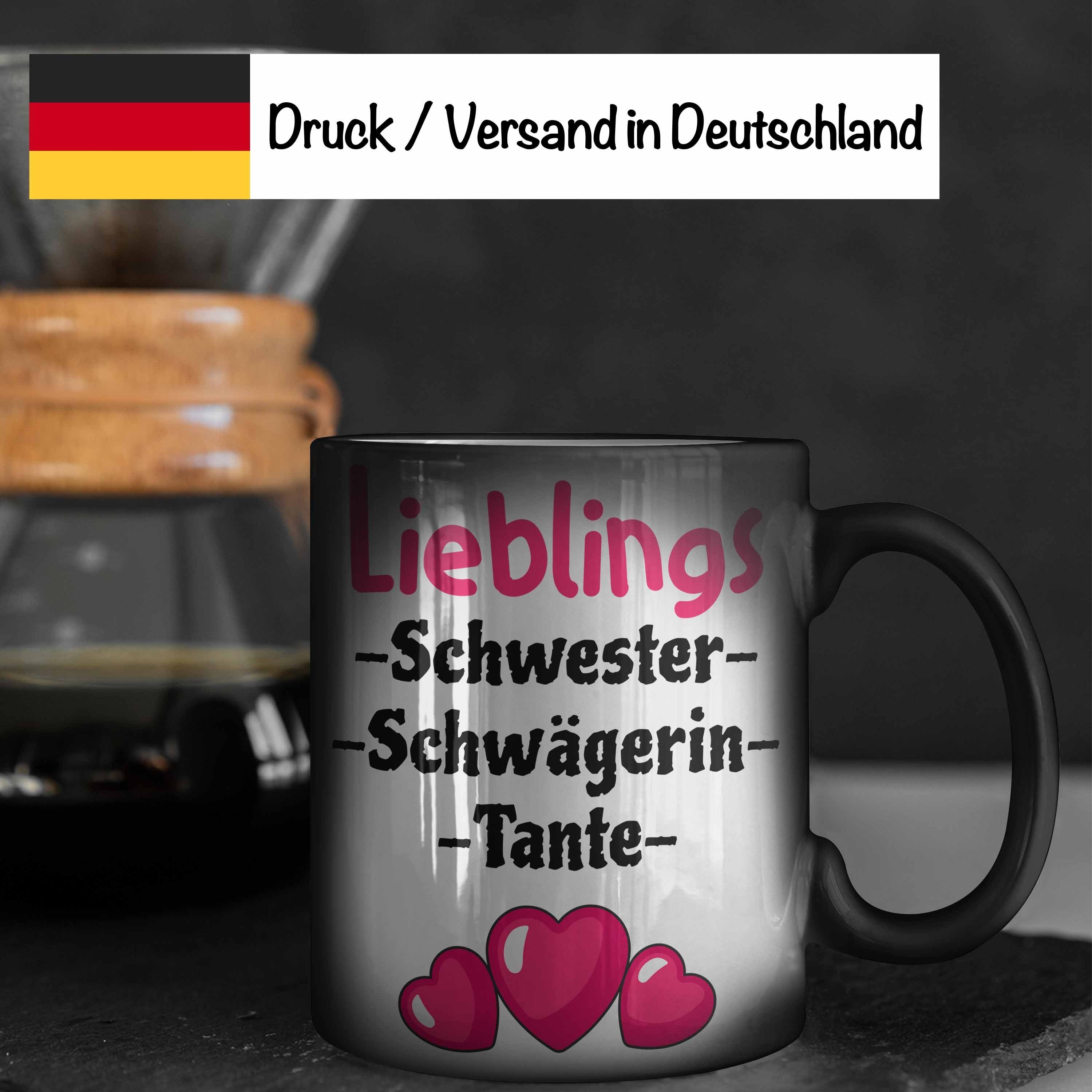 - Tante mit Farbwechsel Schwester Trendation Zaubertasse Trendation Schwägerin Geschenk Lieblings Spruch, Tasse