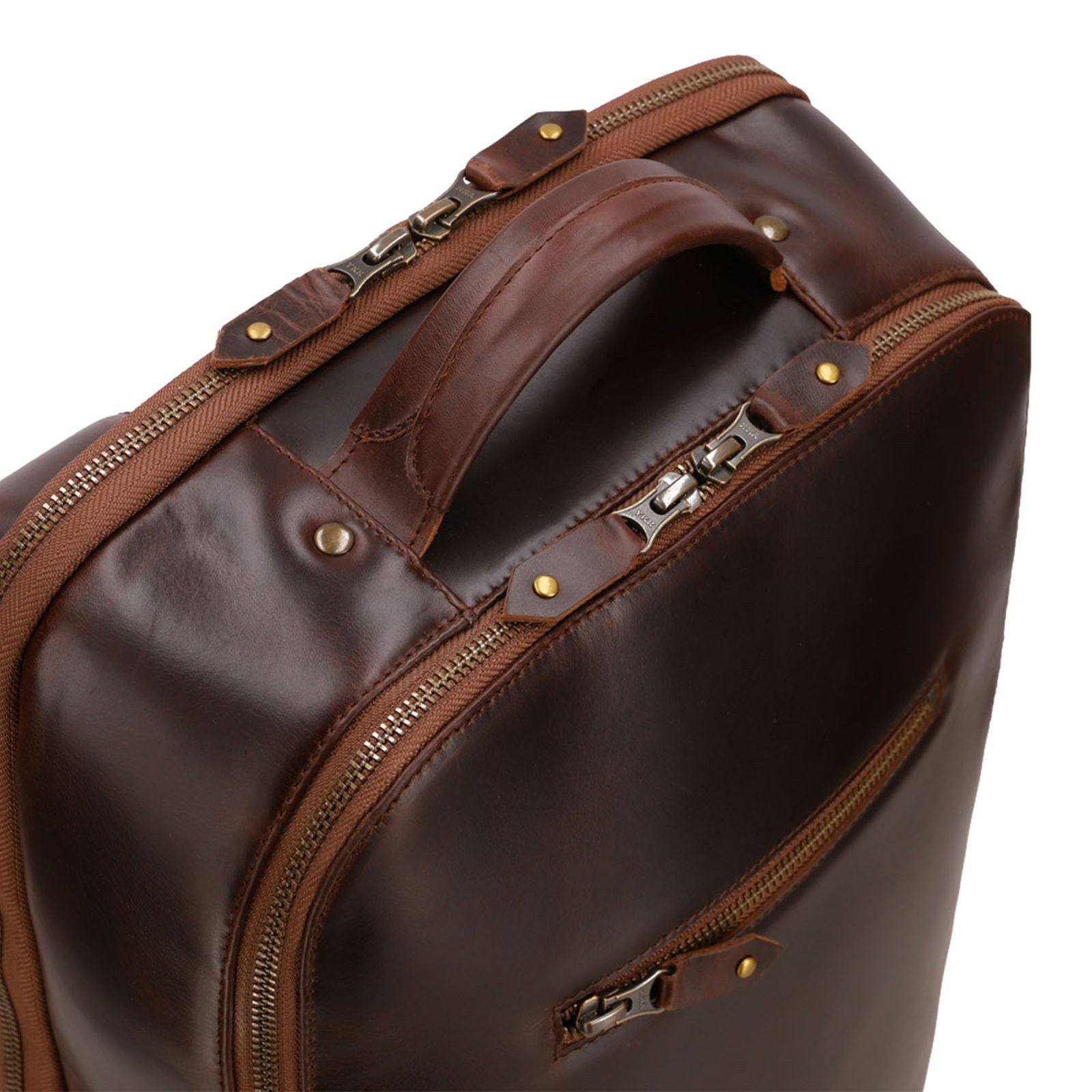Buckle & Seam Rucksack Dots Leather Backpack, aus echtem Rindsleder