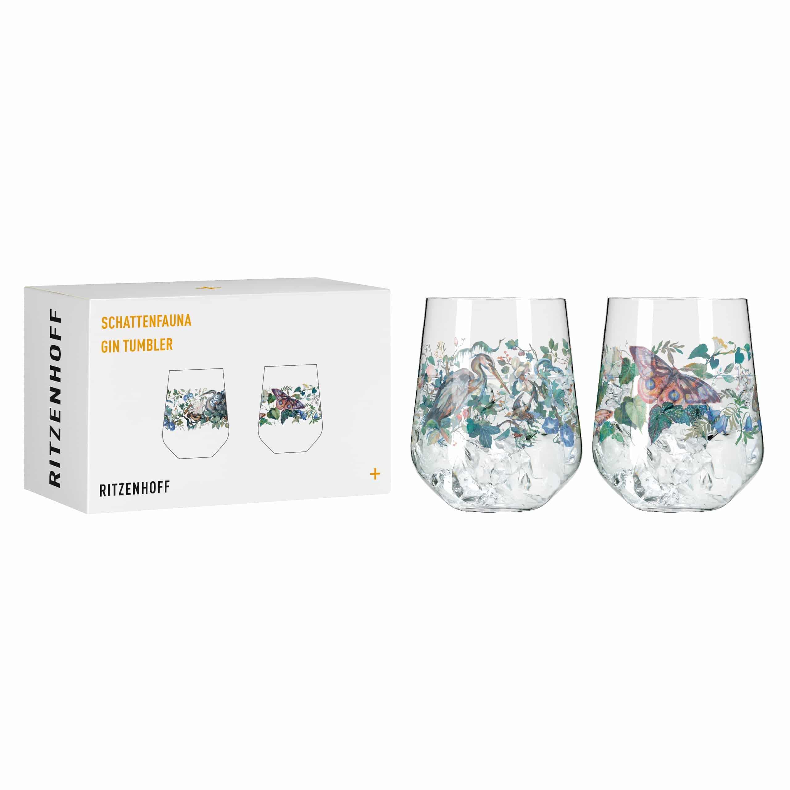 Ritzenhoff Longdrinkglas Schattenfauna, Kristallglas