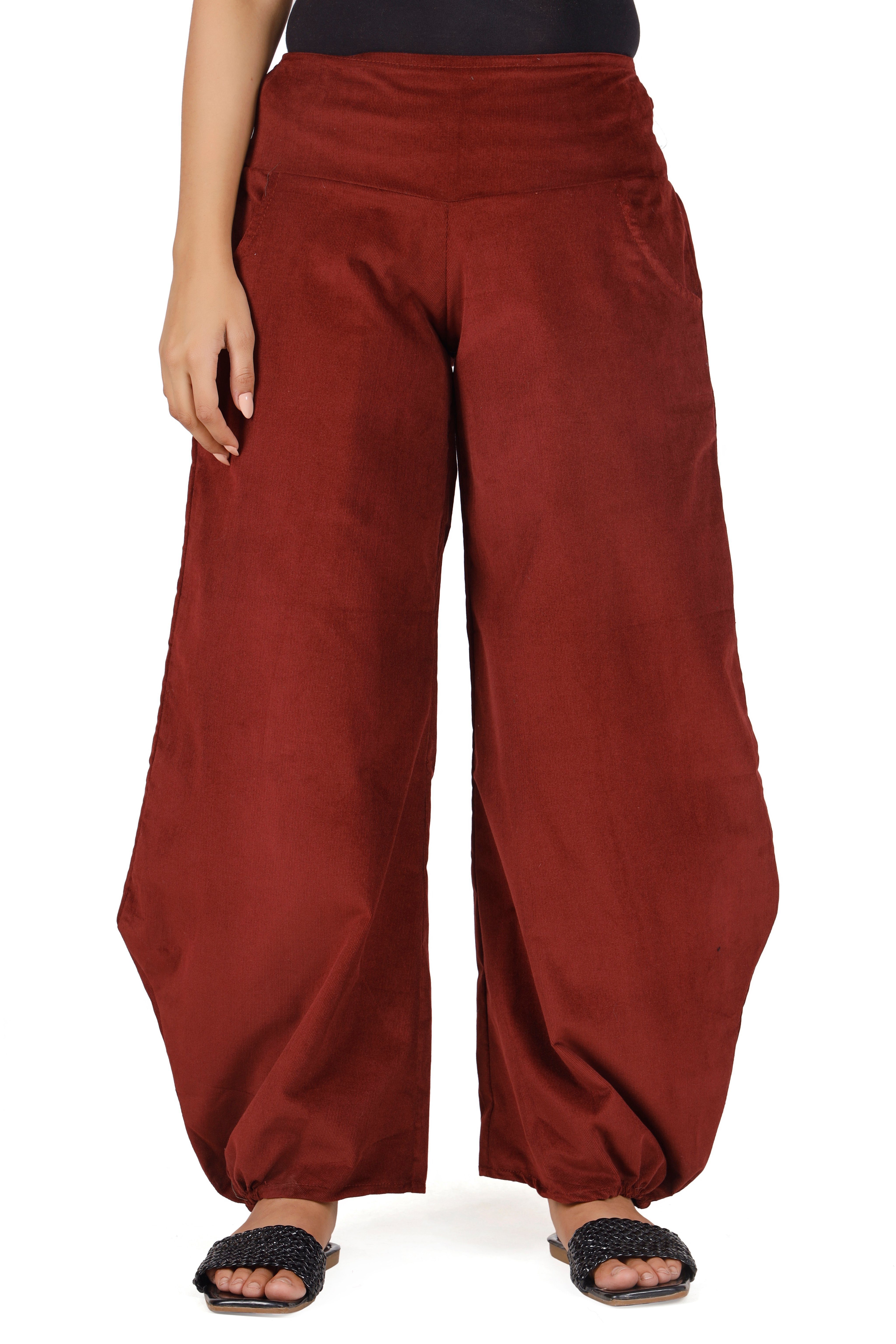 Guru-Shop Relaxhose Weite Cord Pluderhose, Feincord günstig online kaufen