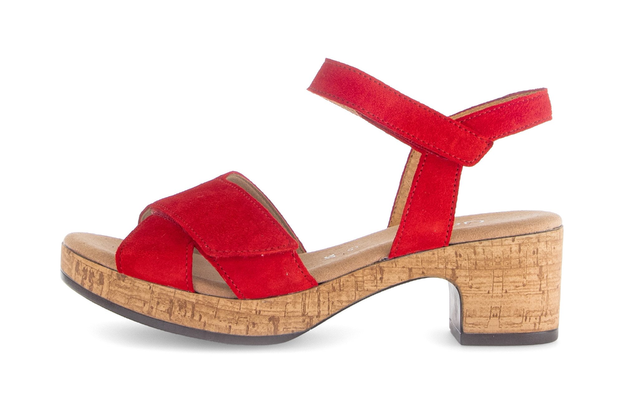 Gabor Kreta Sandalette Blockabsatz, Plateau, Sommerschuh mit zwei Klettverschlüssen, G-Weite