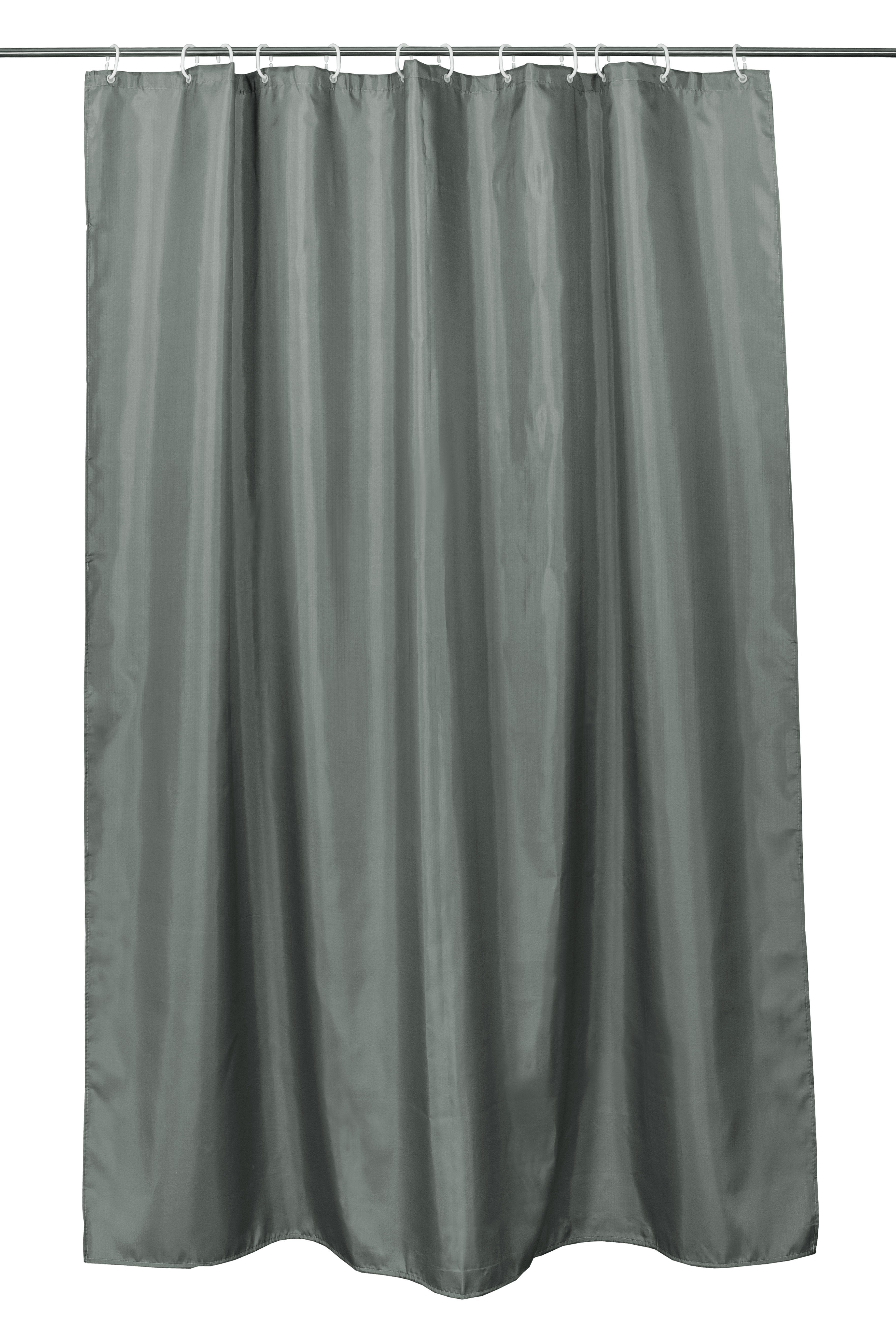 ZOLLNER Duschvorhang Breite 180 cm (Set), 100% Polyester, Anti-Schimmel-Eff günstig online kaufen