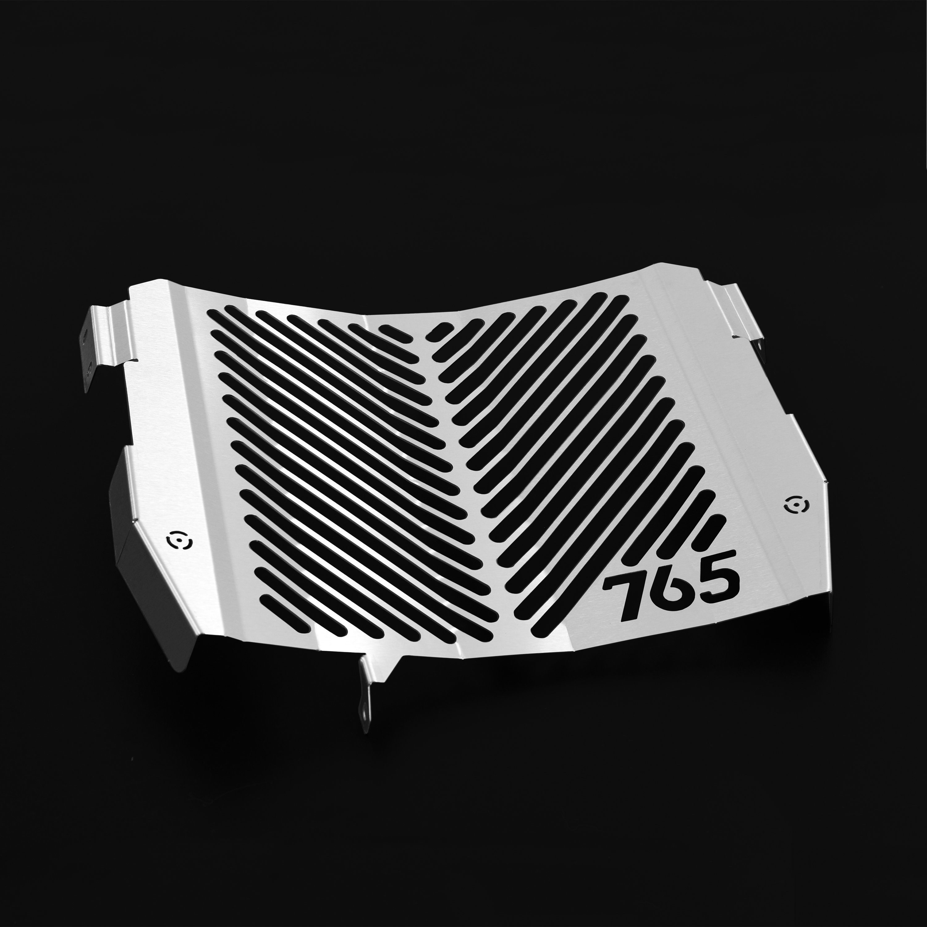 ZIEGER Motorrad-Additiv Kühlerabdeckung für Triumph Street Triple 765 R Logo silber, Motorradkühlerabdeckung