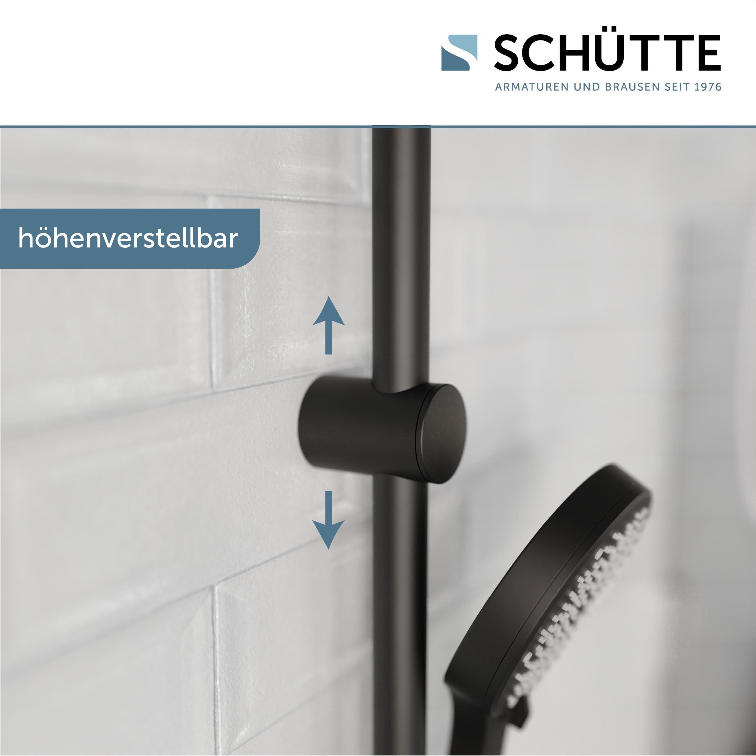Schütte Stangenbrause-Set CORDOBA chrom, 3 Strahlart(en), 3-fach verstellbar, Antikalk-Noppen, Klebe- oder Schraubmontage