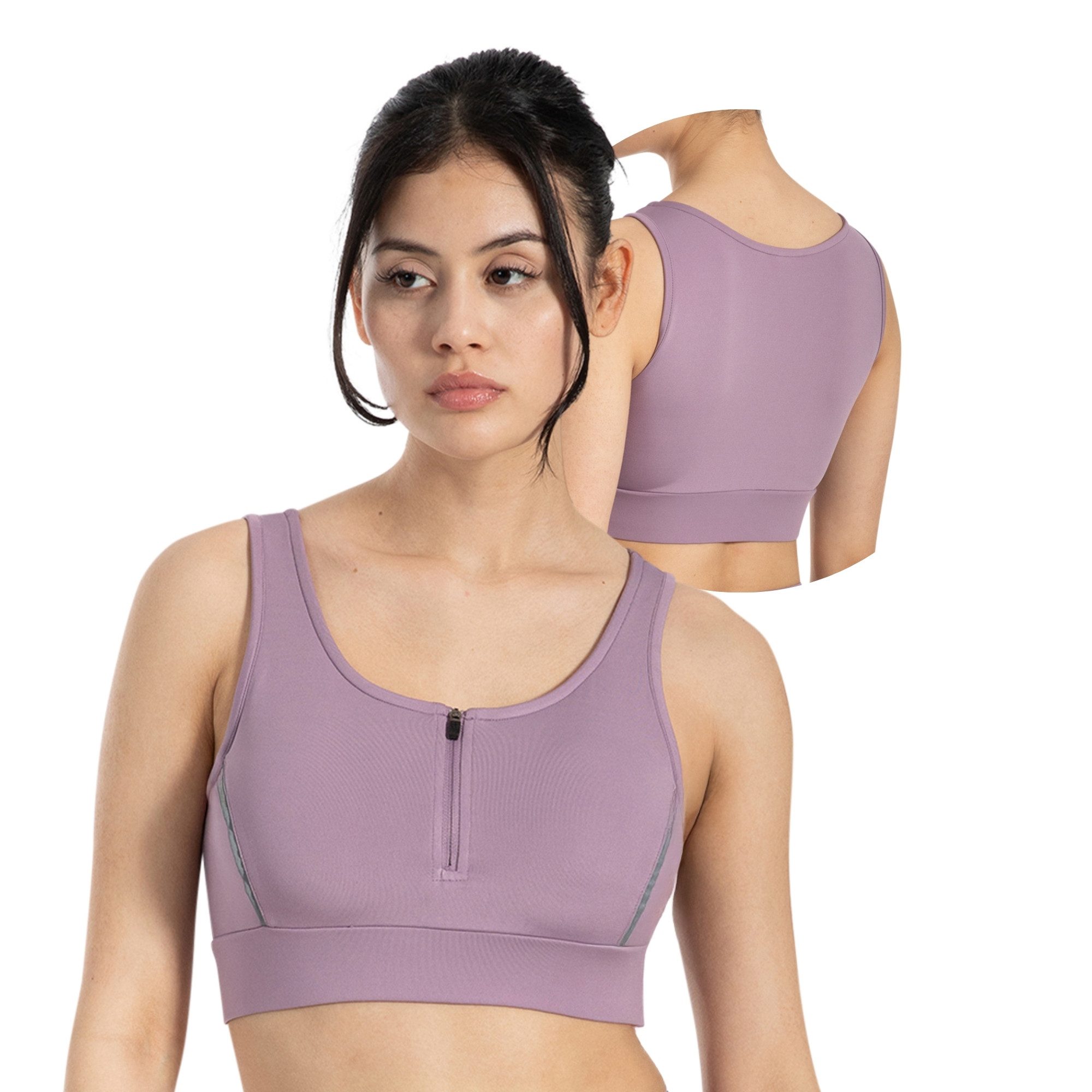 Smilodox Sport-BH Kathi, Bra mit Zip-Front, integriertem Cup & reflektieren günstig online kaufen