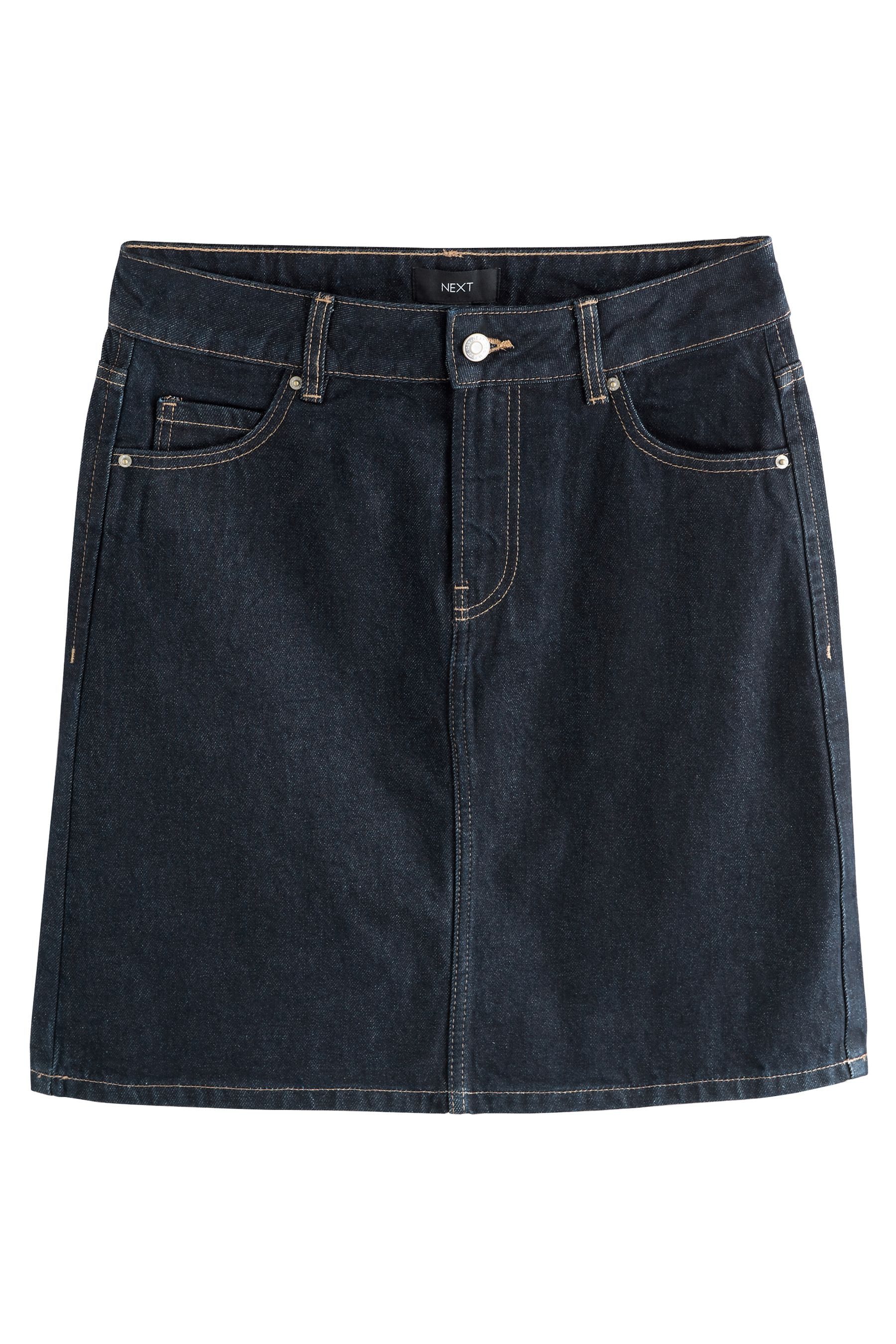 Next Jeansrock Knielanger Jeansrock aus 100 % Baumwolle (1-tlg) günstig online kaufen