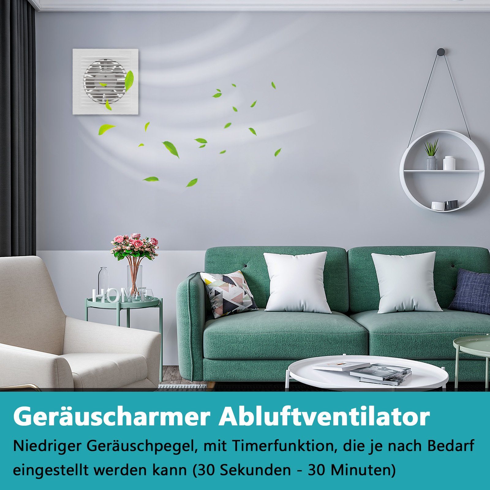 Badlüfter Rückflussleitblech Lospitch 150mm Wandventilator Standard Mit Ventilator Wandlüfter