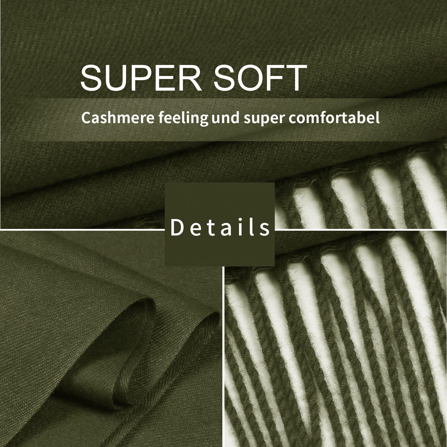 Moschen-Bayern Pashmina Pashmina Stola Damen Kaschmir Schultertuch Abendkleid festlich Schal