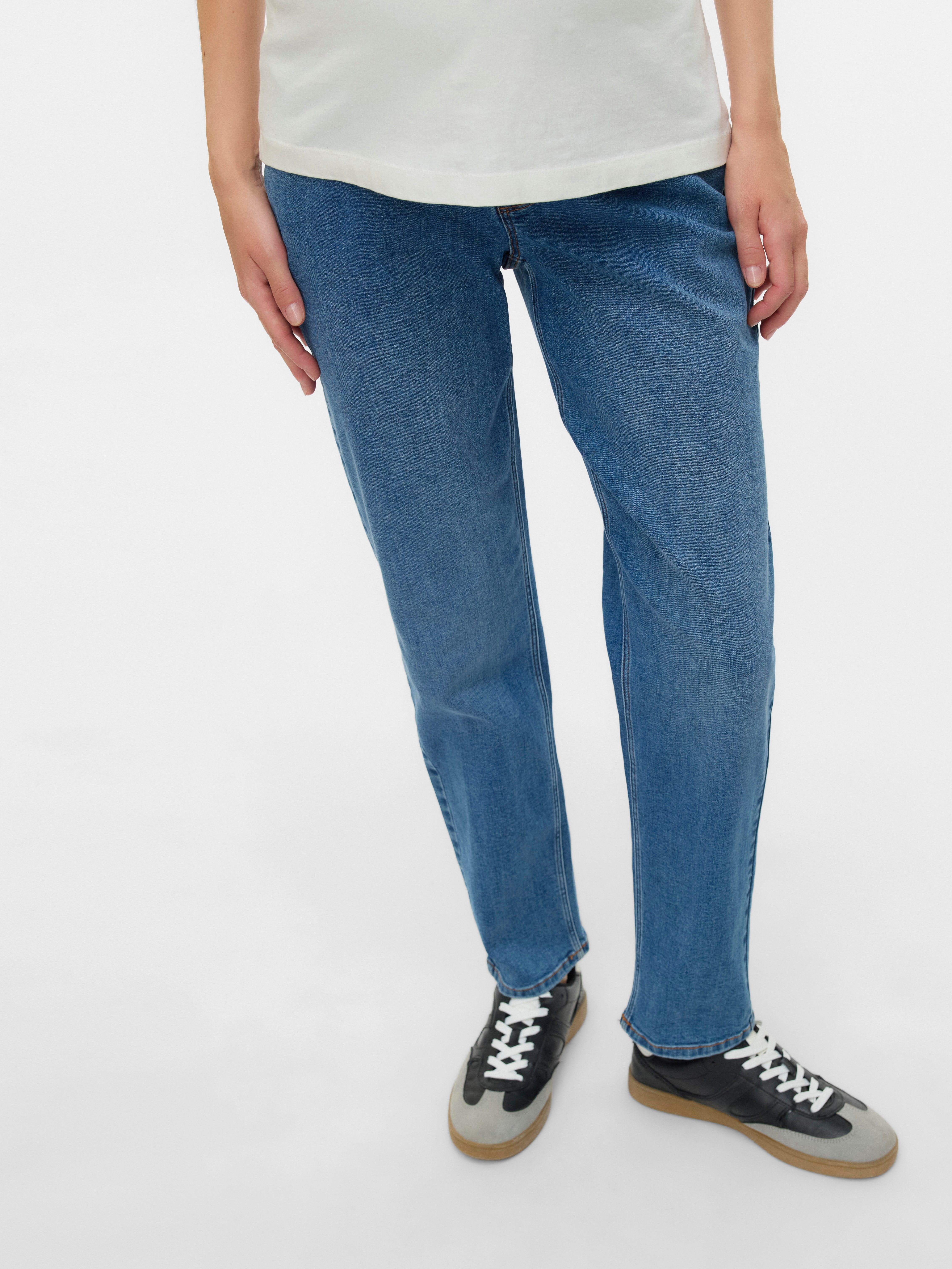 Mamalicious Umstandsjeans MLALBERTE AL MB JEANS NOOS elastische Passform, aus Baumwollmischung
