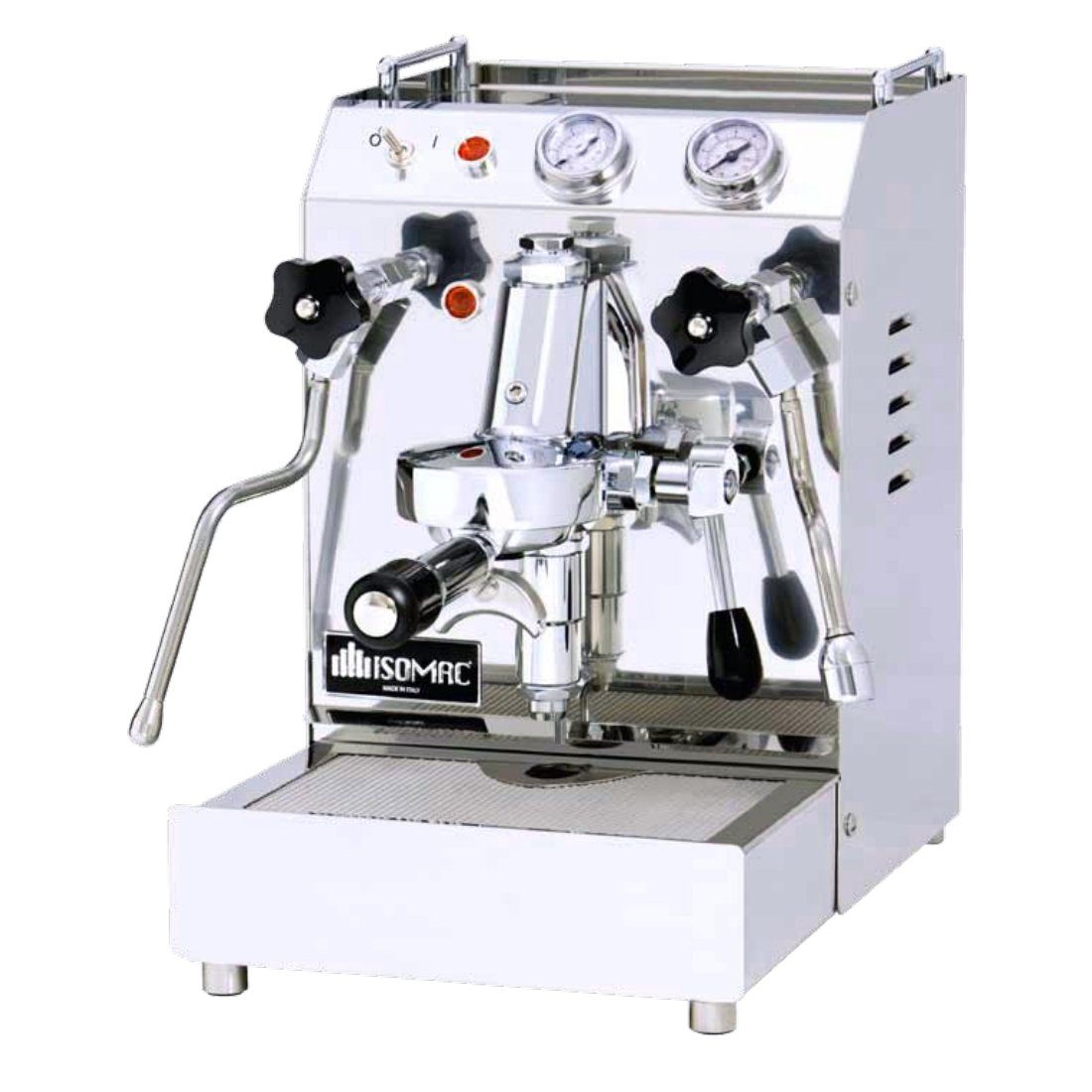Isomac Espressomaschine Tea II Cool Touch Siebträger Espressomaschine, Gleichzeitige Entnahme von Wasser und Dampf