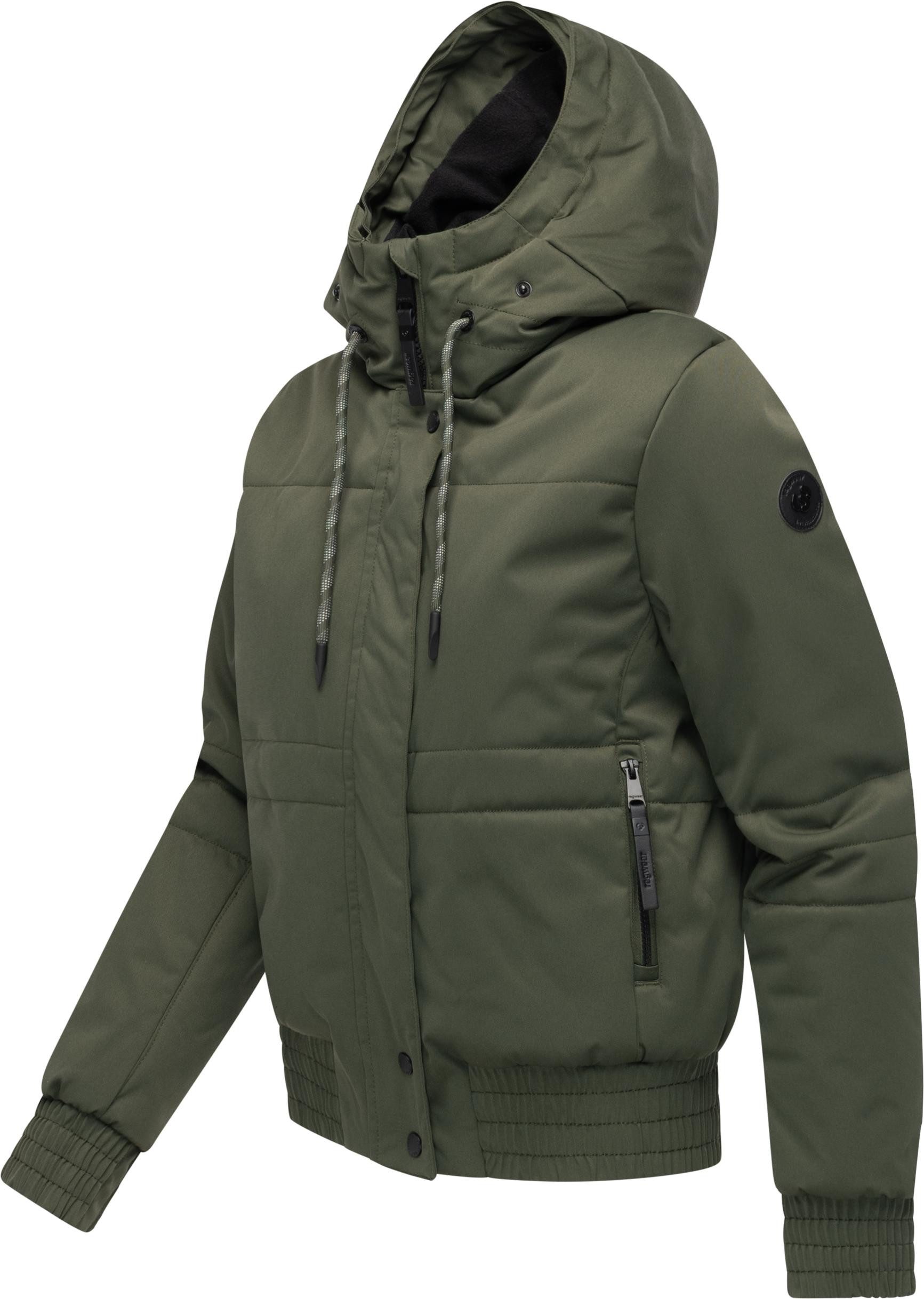 Ragwear Winterjacke Deluxia YOUMODO modische Damen Bomberjacke mit Kunstfell