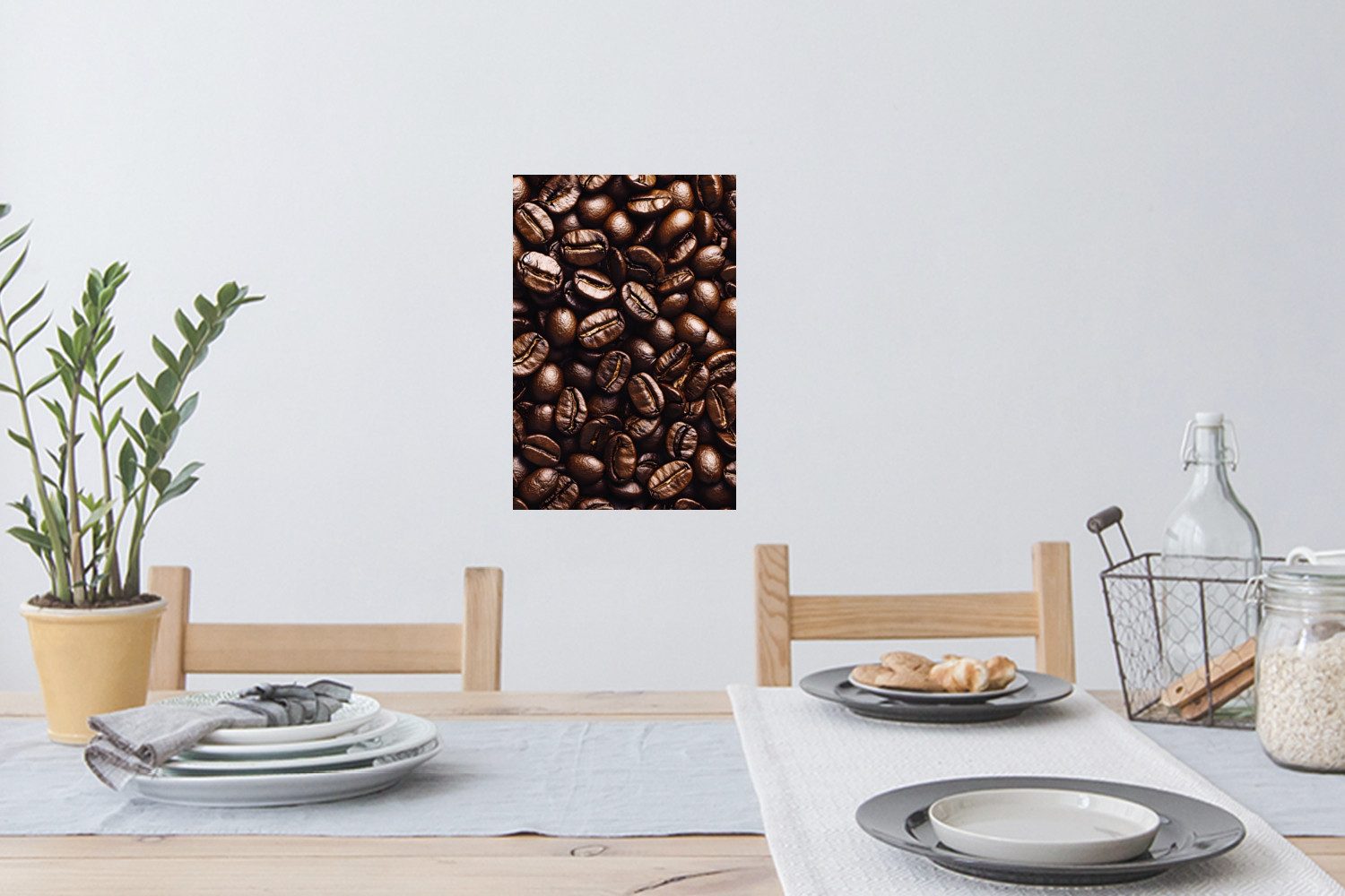 MuchoWow Wandsticker Bohnen - Nahaufnahme - Dunkelbraun (1 St), Wandaufkleb günstig online kaufen