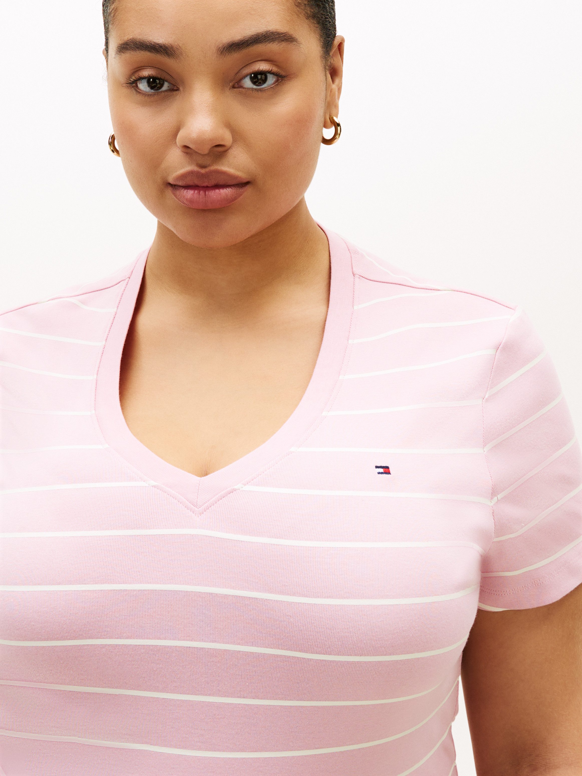 Tommy Hilfiger Curve V-Shirt CRV SLIM CODY V-NK SS in großen Größen günstig online kaufen