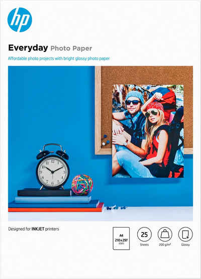 HP Fotopapier Everyday glänzend - 25 Blatt/A4/210 x 297