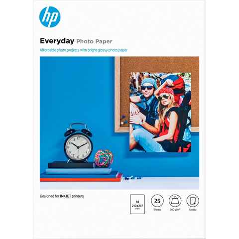 HP Fotopapier Everyday glänzend - 25 Blatt/A4/210 x 297