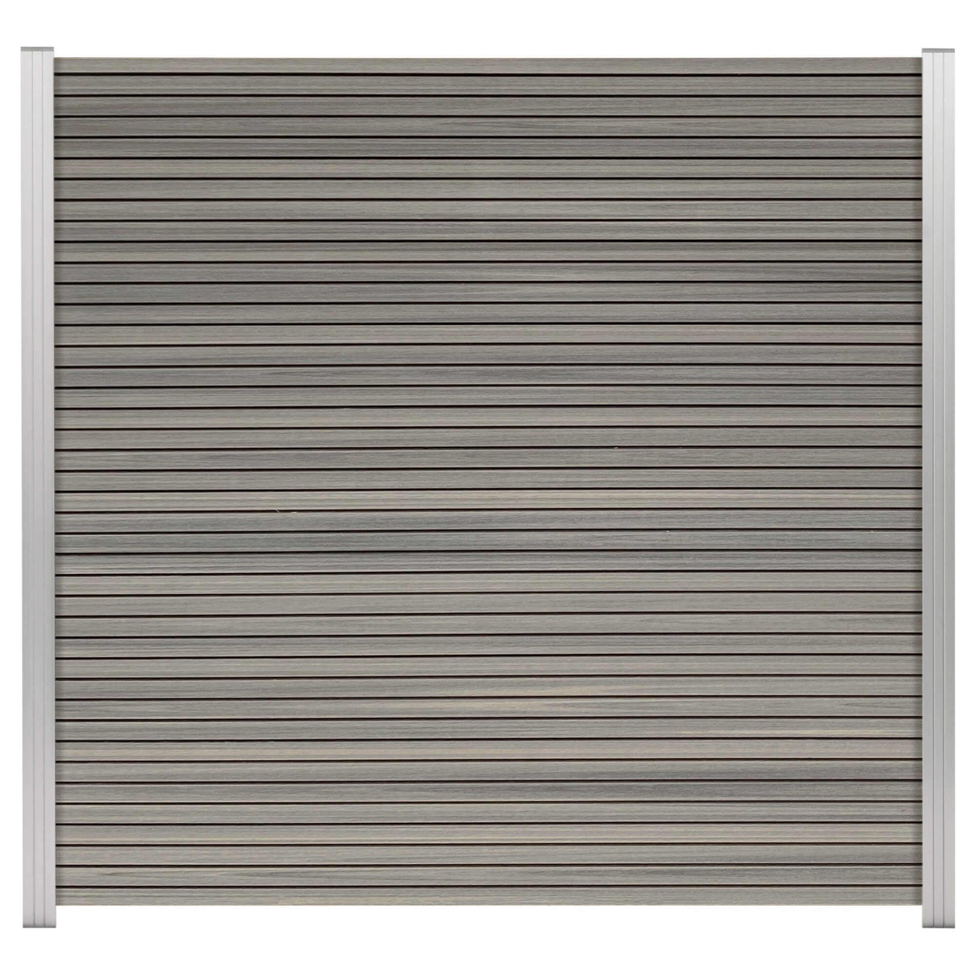 GartenLand Zaun Shadowline WPC Co-extrudiert ca. 180x180 cm, (Set, Ohne Pfosten, ca. 180x180 cm), Lamellen Co-Extrudiert, besonders haltbar, Pflegeleicht