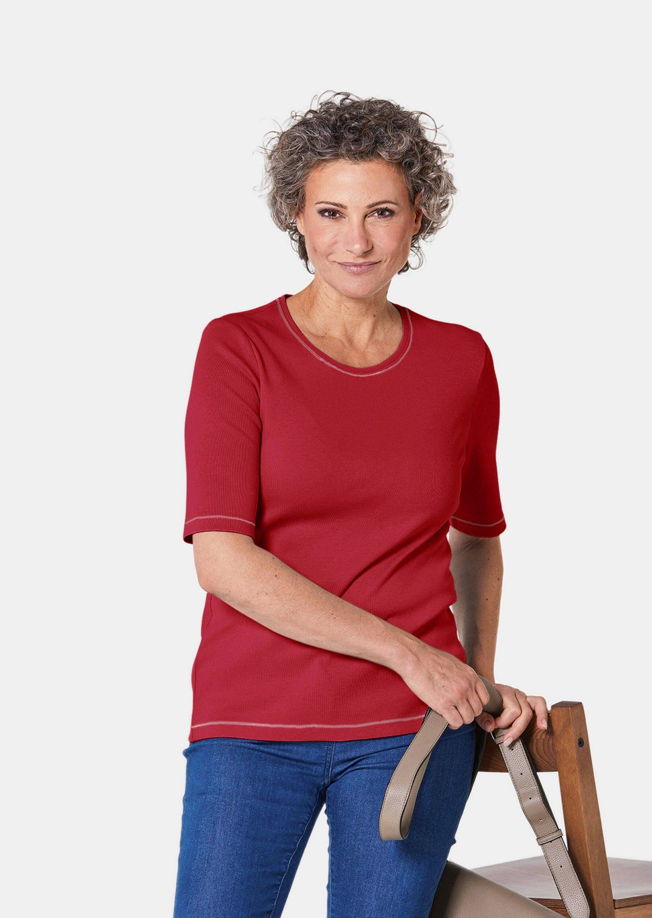 GOLDNER T-Shirt Basic T-Shirt aus reiner Baumwolle
