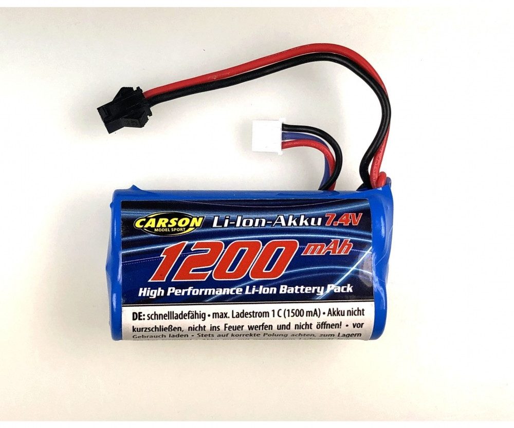 Carson 7,4V 1200mAh Akku Li-Ion Akku RC-Ladegerät