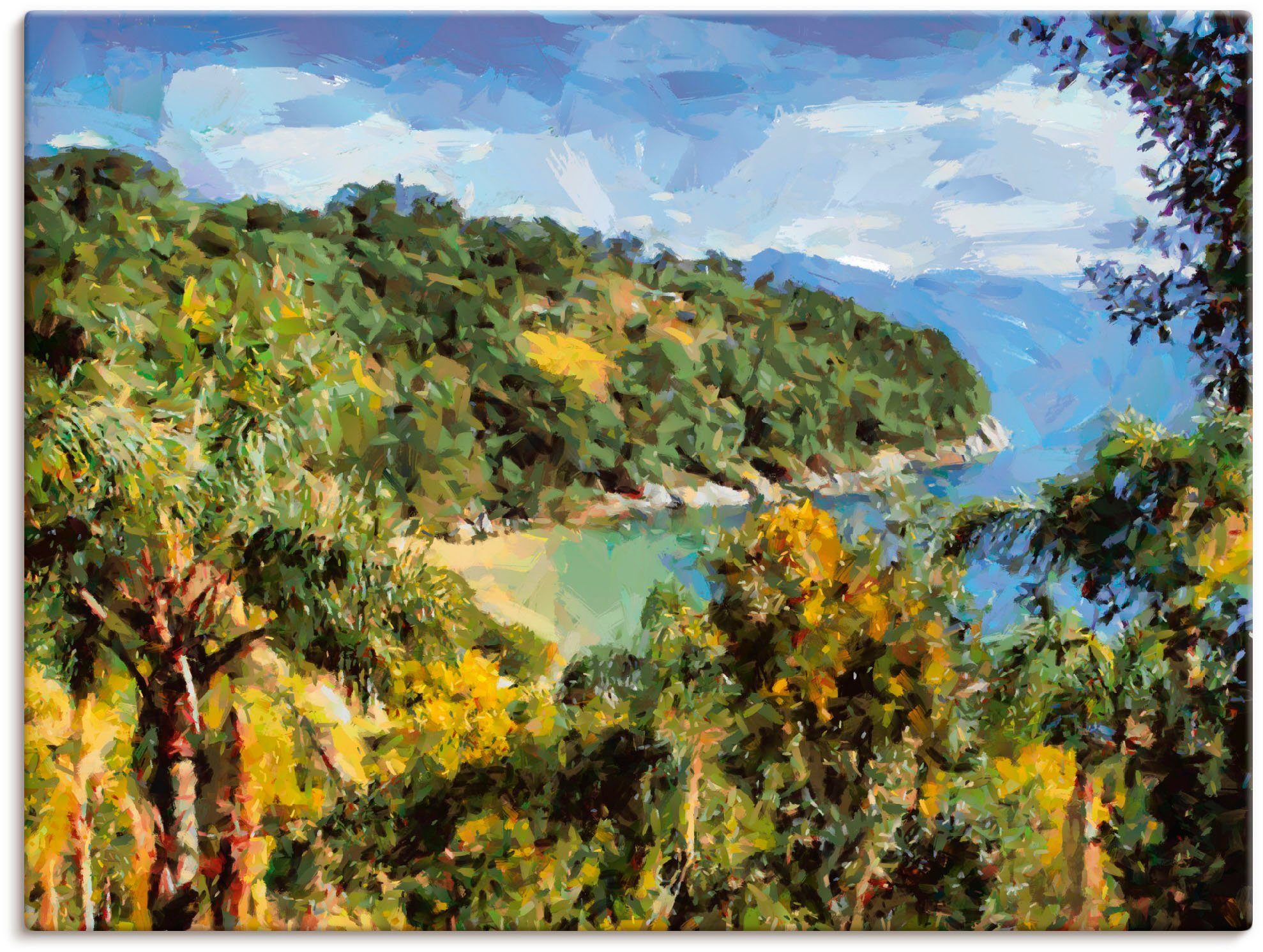 versch. Romantische Bucht Größen Meer als Wandaufkleber Alubild, Artland oder St), (1 Wandbild Leinwandbild, in Poster II, Bilder