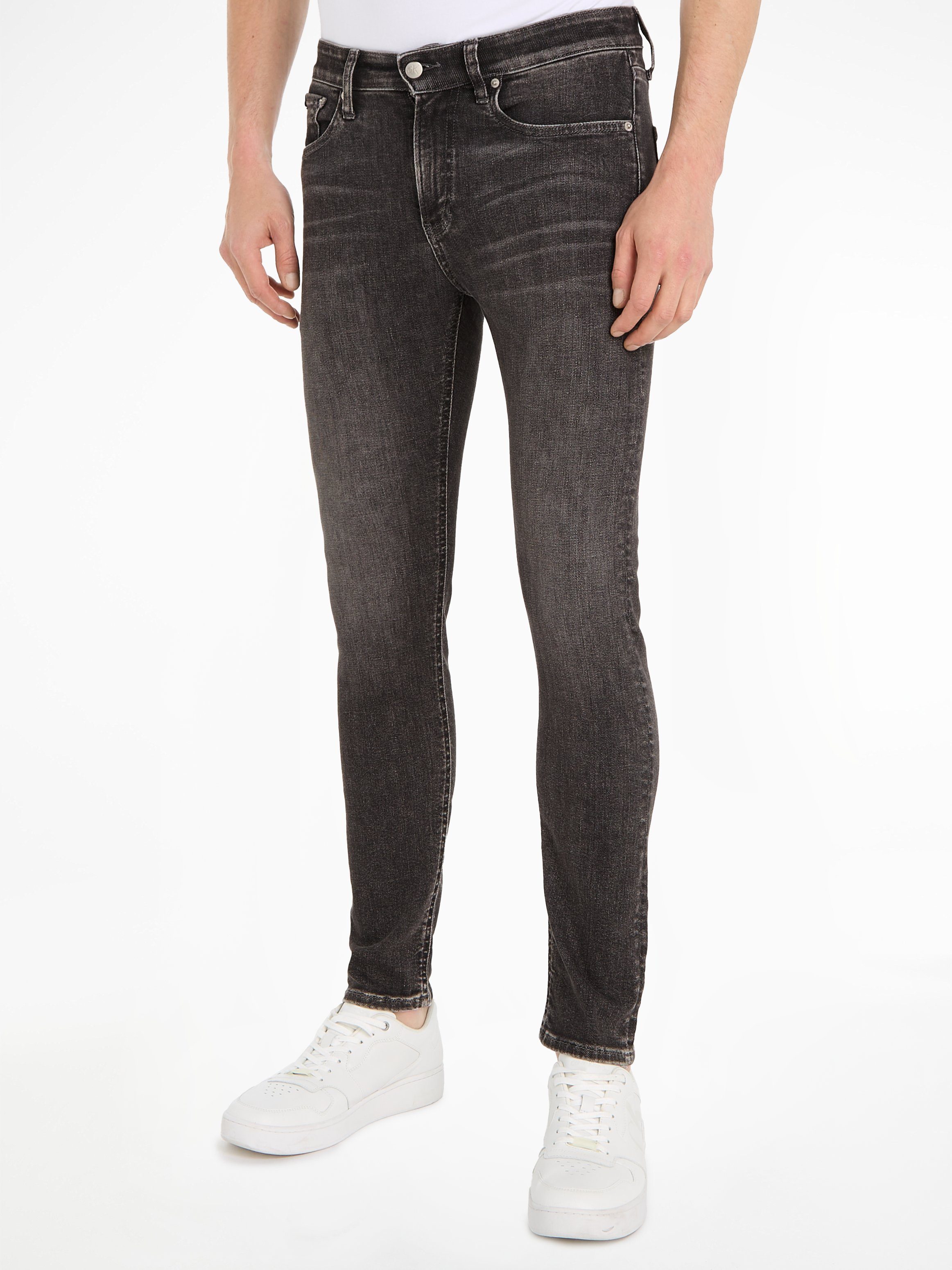 Grey Denim Skinny-fit-Jeans Jeans Calvin Klein SKINNY