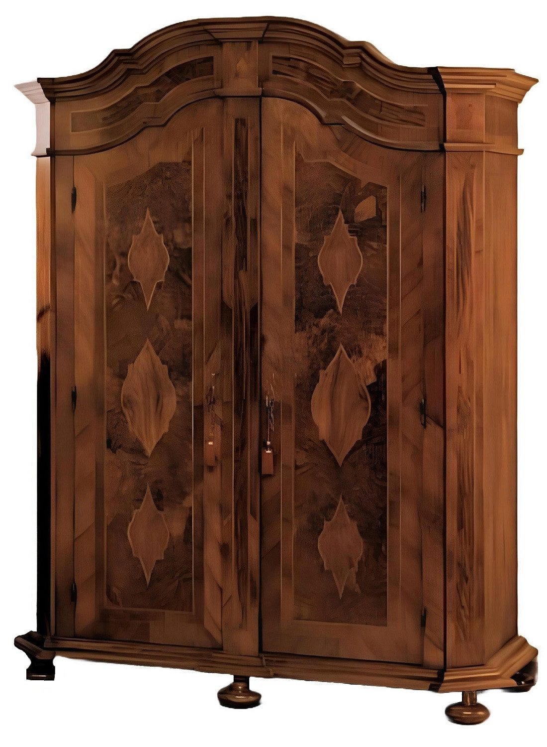 Xlmoebel Kleiderschrank Massiver Holzschrank von Vaccari Cav mit elegantem Design (1-St., Schrank) Hergestellt in Italy
