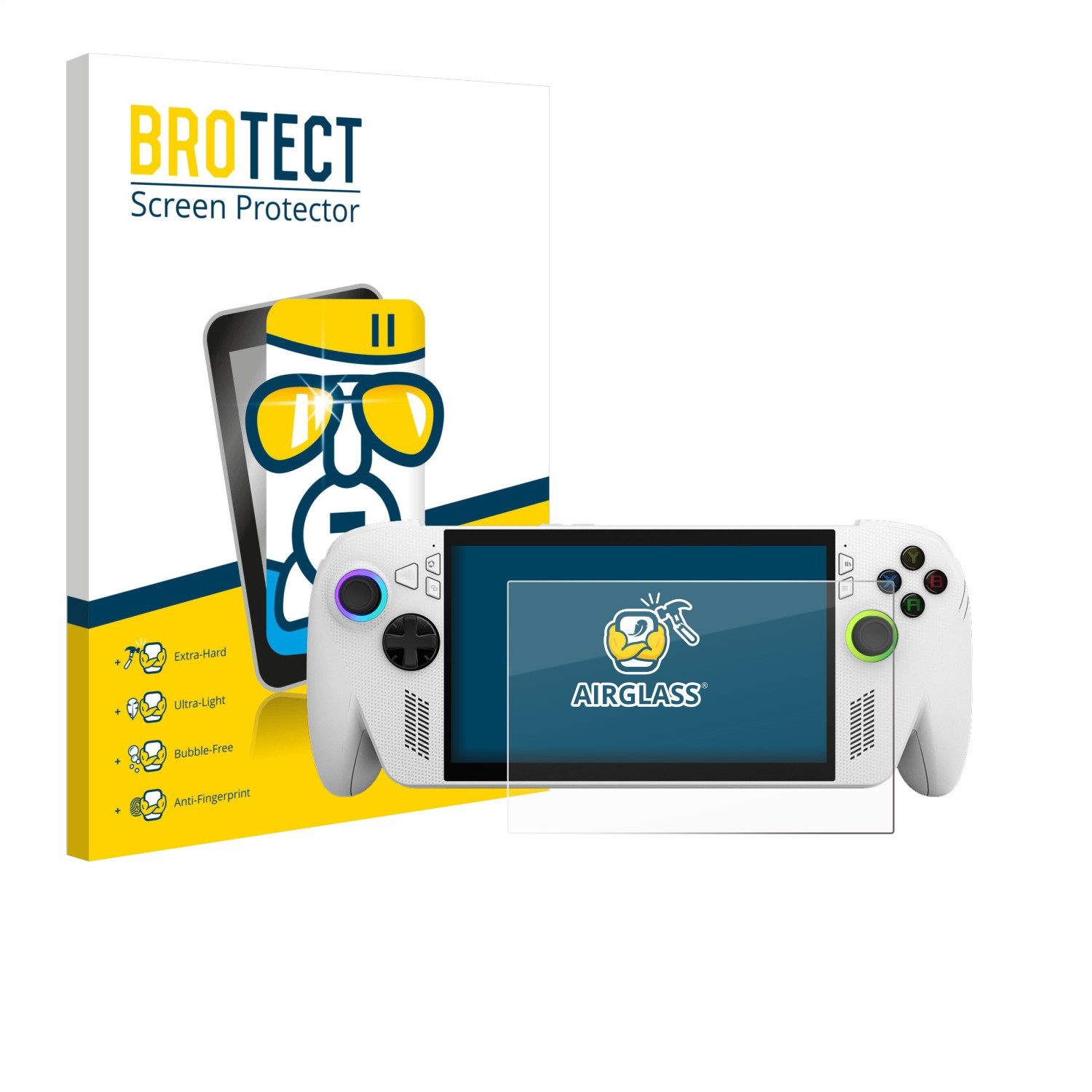 BROTECT Displayschutzglas Folie für ASUS ROG Xbox Ally, Schutzfolie Glas Panzer Display Schutz klar