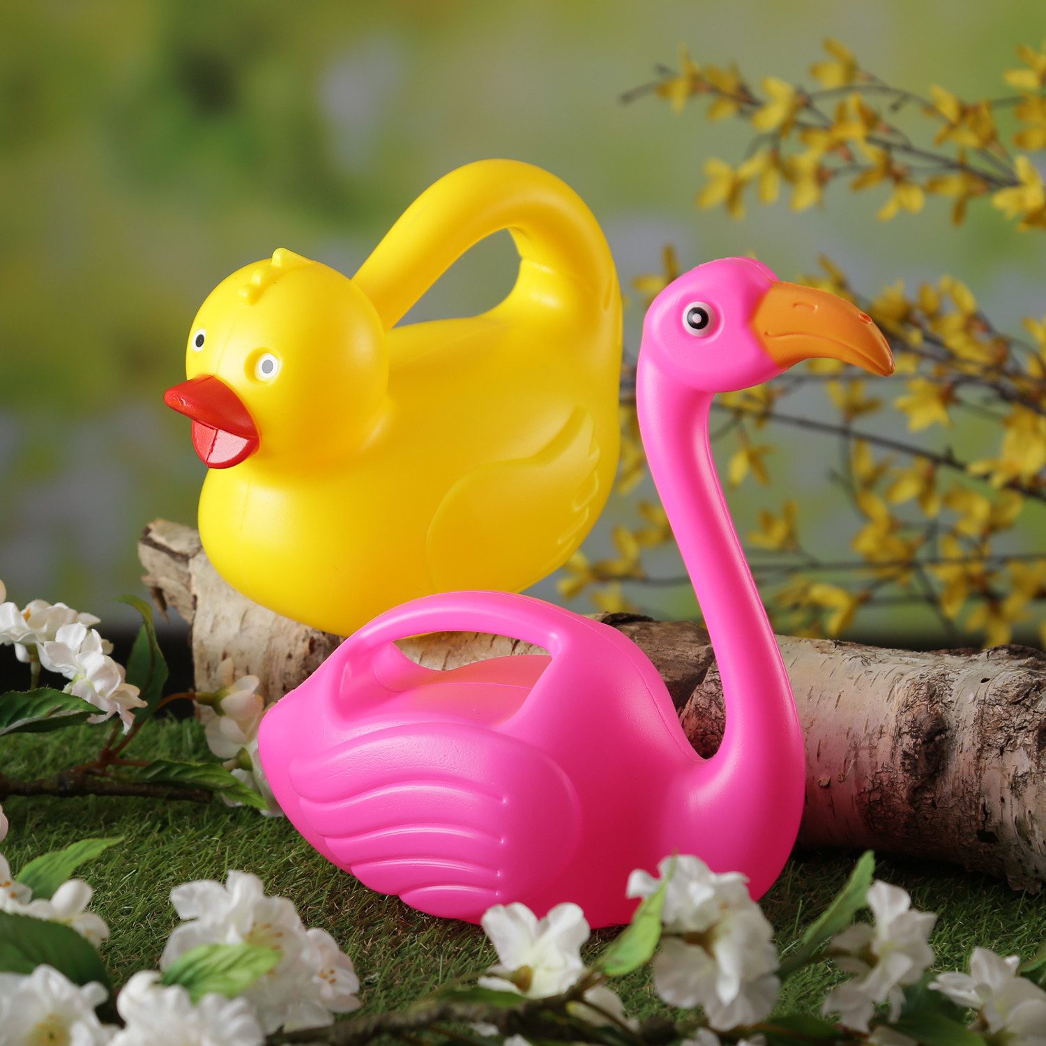 HOLLYHOPPER Gießkanne Ente LILO Kinder Blumen Garten Mini Gießkanne Sandkasten 0,4l gelb (1-tlg)