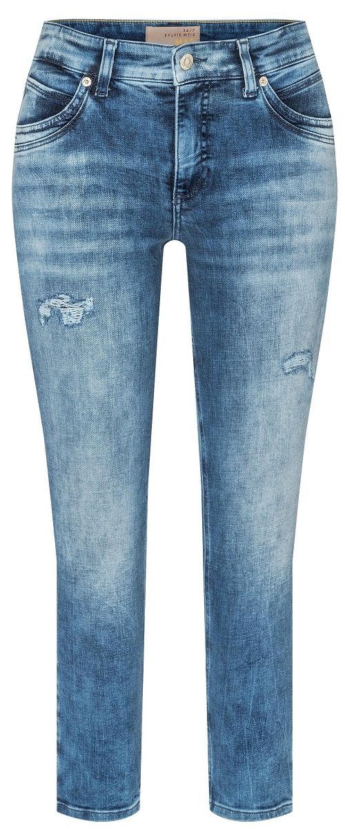 MAC 5-Pocket-Jeans MAC Jeans Mel Femininer Fit mit hoher Leibhöhe blue authentic
