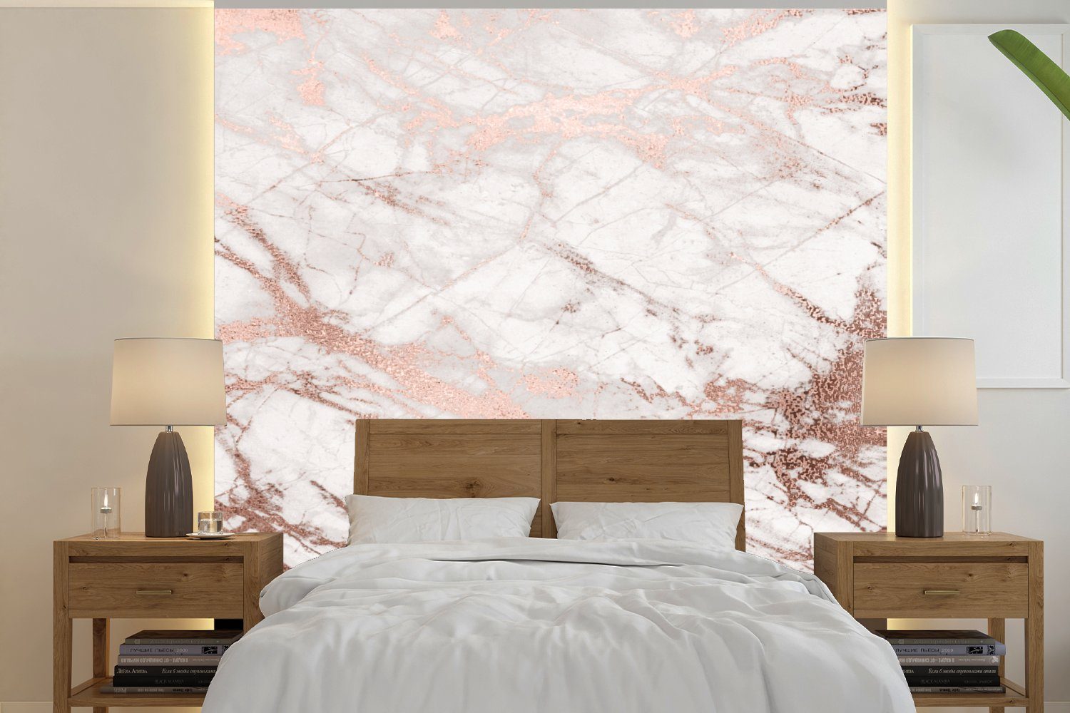 MuchoWow Fototapete Marmor - Rosa - günstig online kaufen