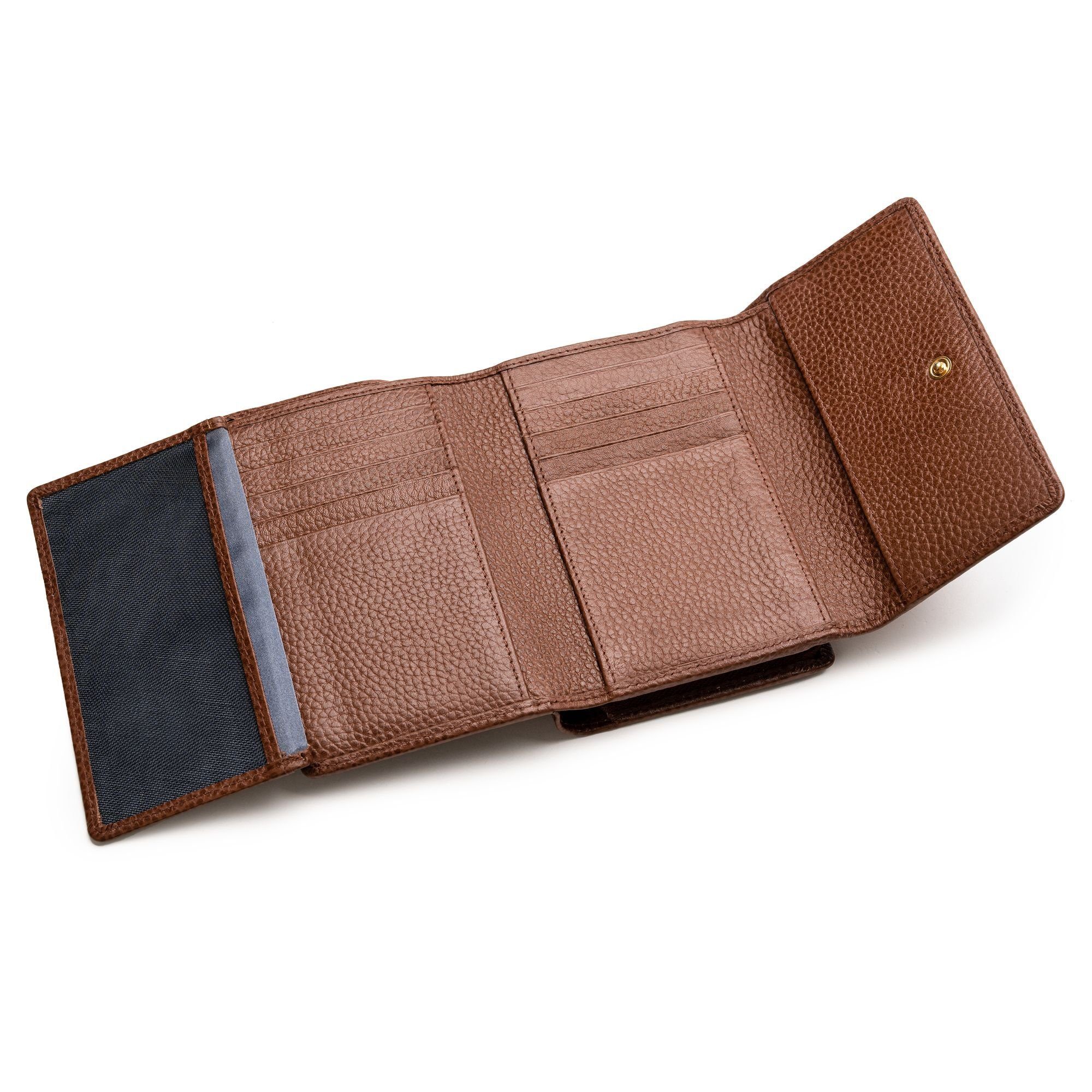 brown Leather, Lazarotti Leder Geldbörse Bologna