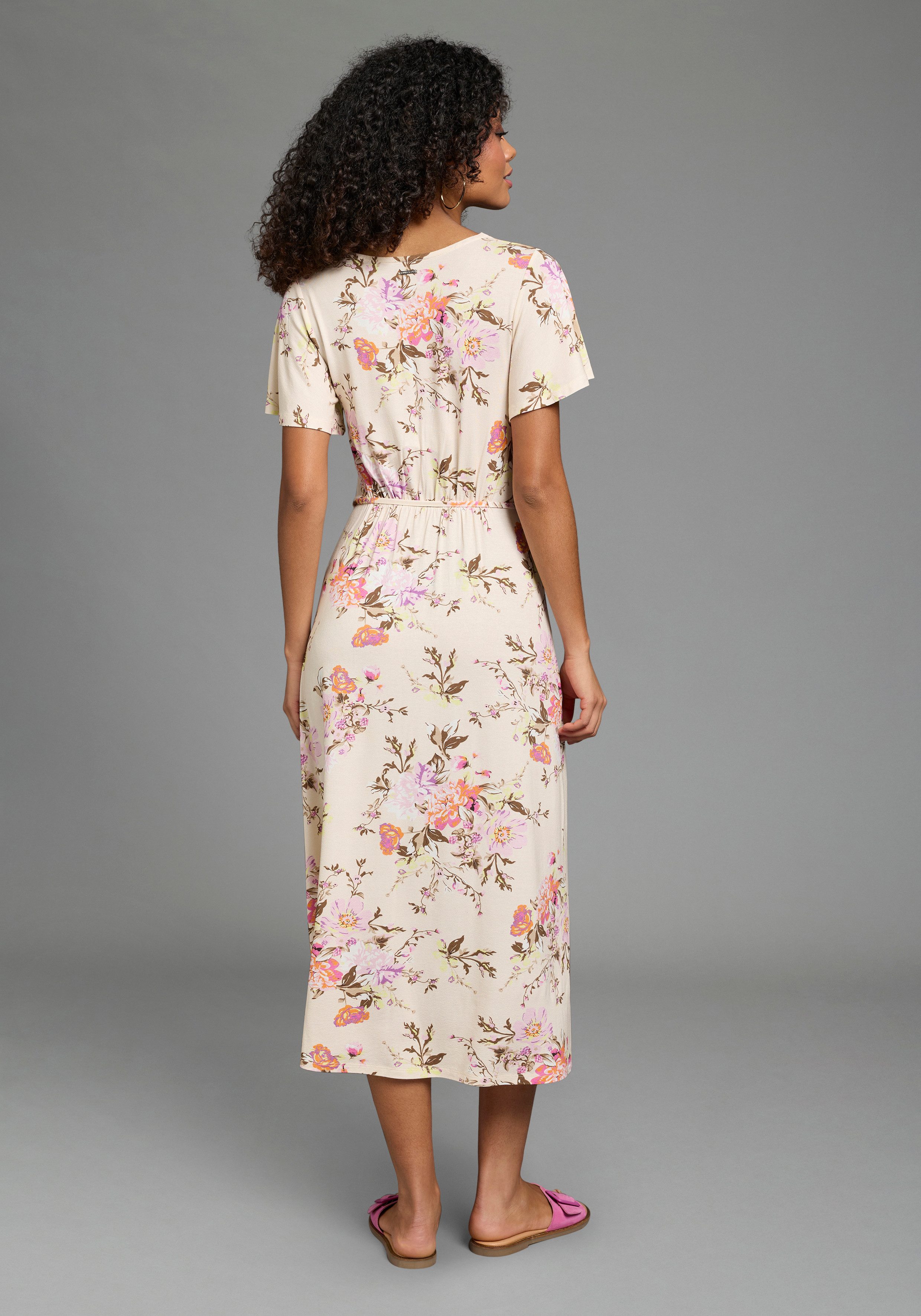 Laura Scott Sommerkleid mit geblümtem Design, aus Viskose und Elasthan, Mid günstig online kaufen