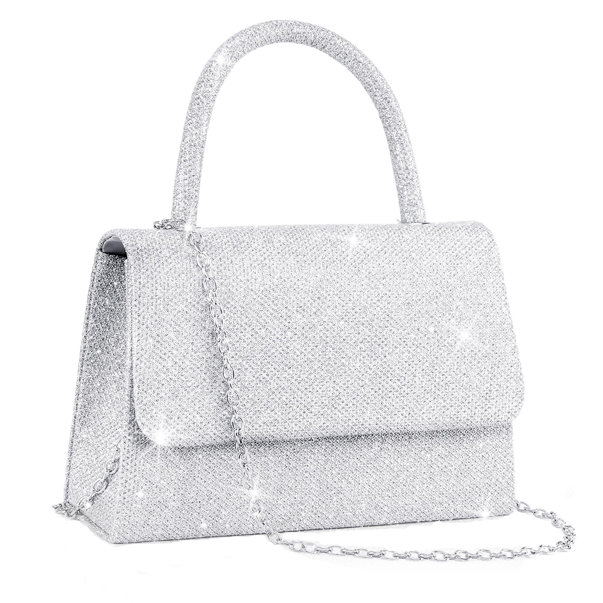 Bextsrack Abendtasche Glitzer Clutch Damen – Pailletten Abendtasche mit abnehmbarer Kette (1-tlg), elegante Handtasche für Hochzeit, Party & Abendveranstaltungen