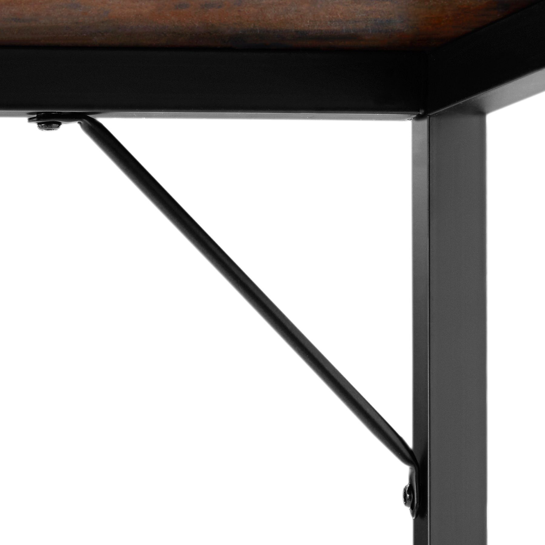 dunkel, Holz (1-St., rustikal tlg) Jenkins tectake Industrial Schreibtisch 1