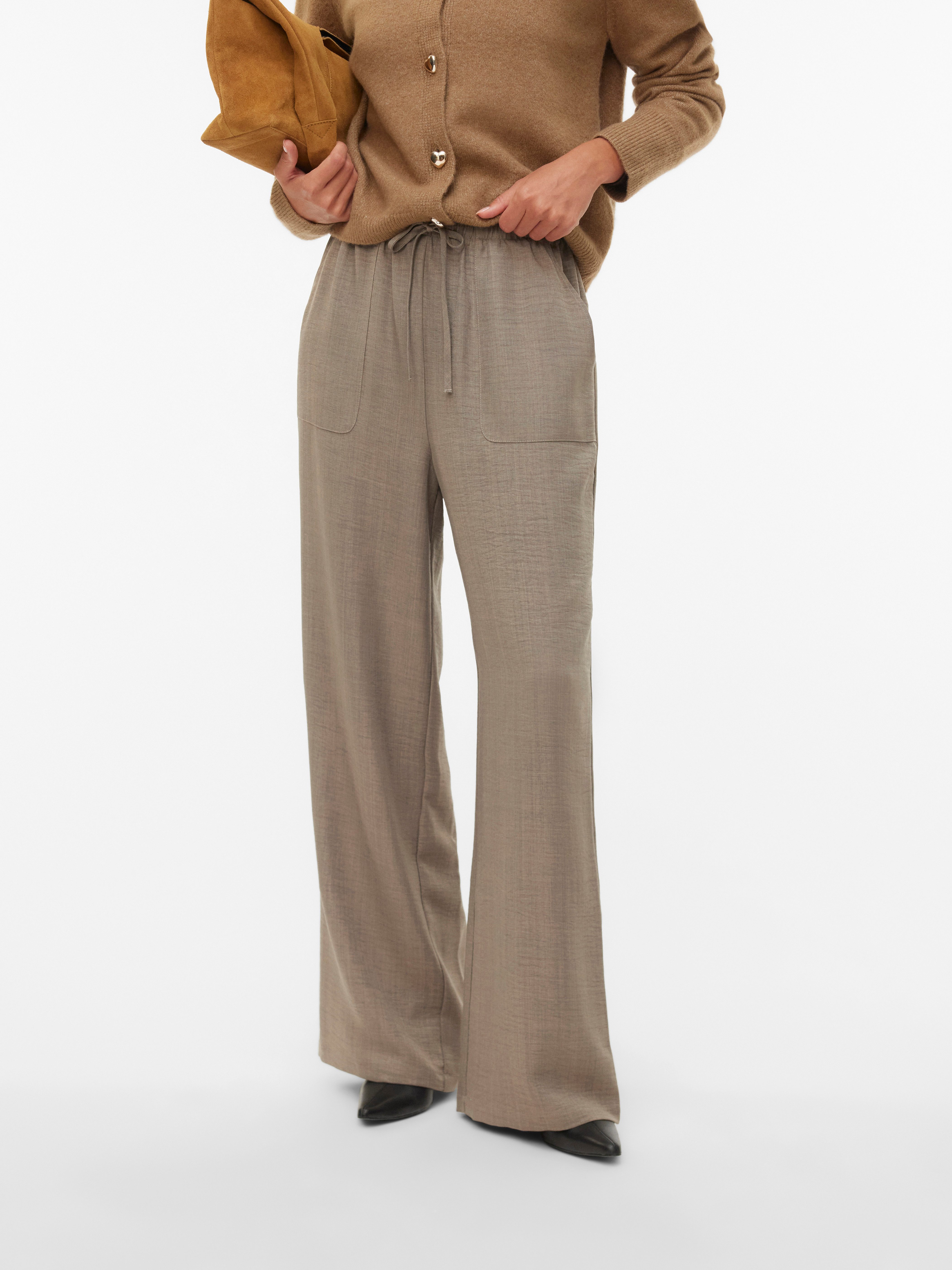 Vero Moda Schlupfhose VMMELANEY HW LOOSE PANT WVN GA NOOS Kunstfaser, loose günstig online kaufen