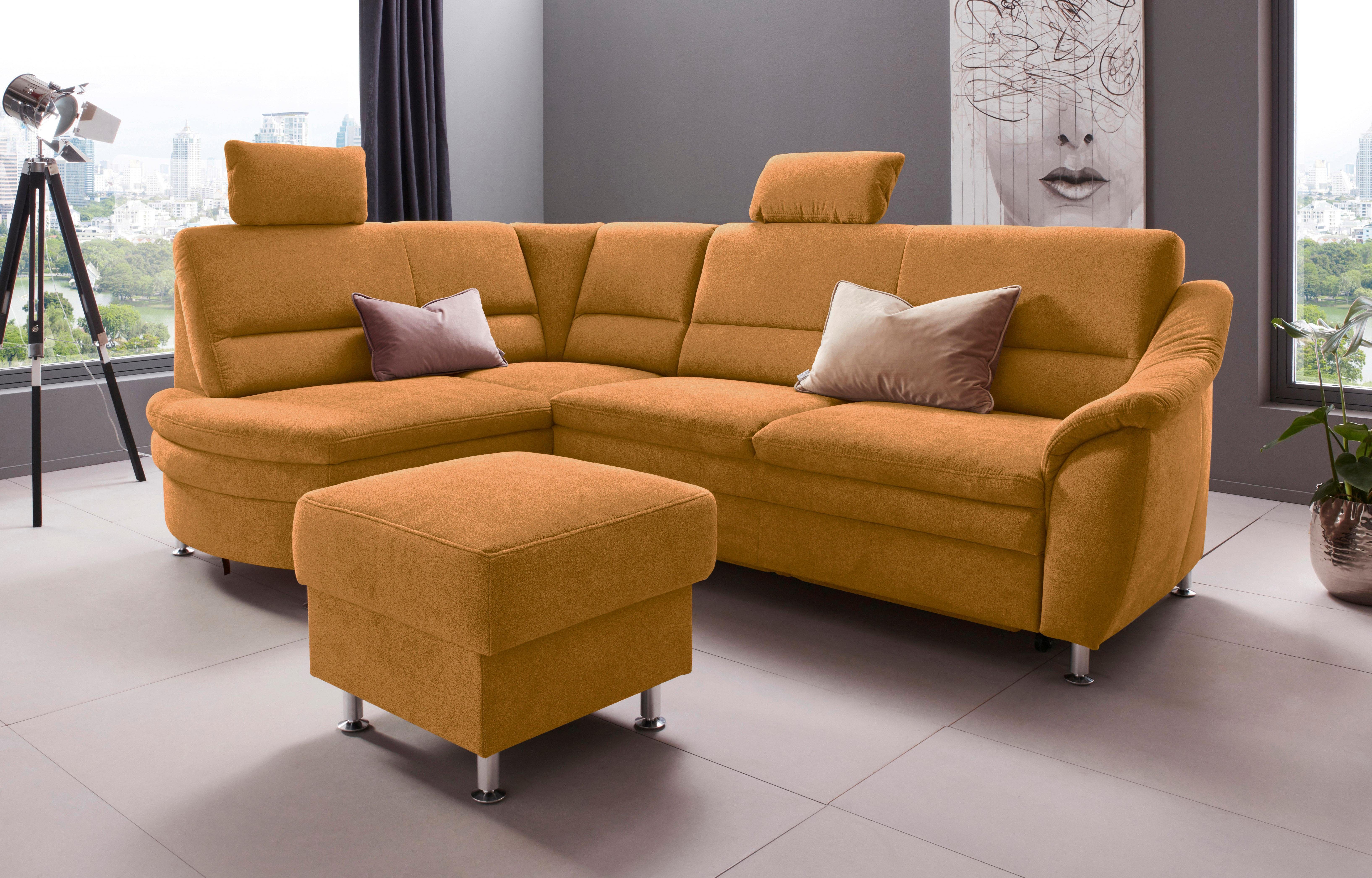 Places of Style Ecksofa Cardoso L-Form, Federkern, wahlweise mit Bett, Schubkasten