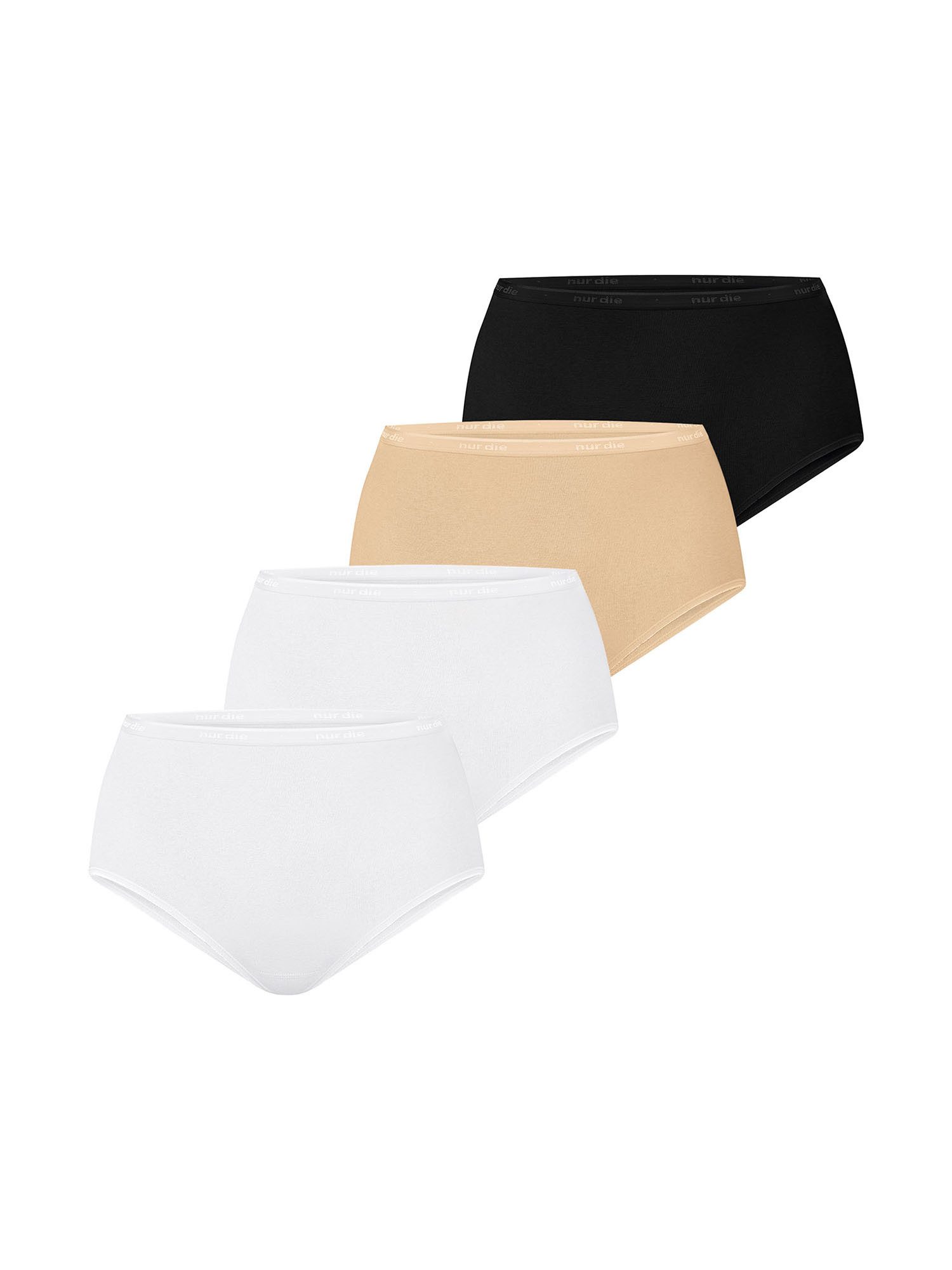 Nur Die Taillenslip Bio-Baumwolle GOTS-zertifiziert (4-St) High Waist Slip, Miederslip, Hoher Slip