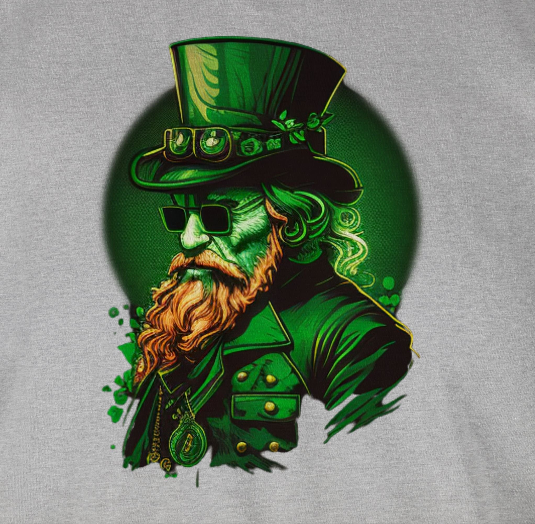 Shirtracer Rundhalsshirt Shamrock Day St. Irland 2 Irische meliert Patricks Grau Kobold