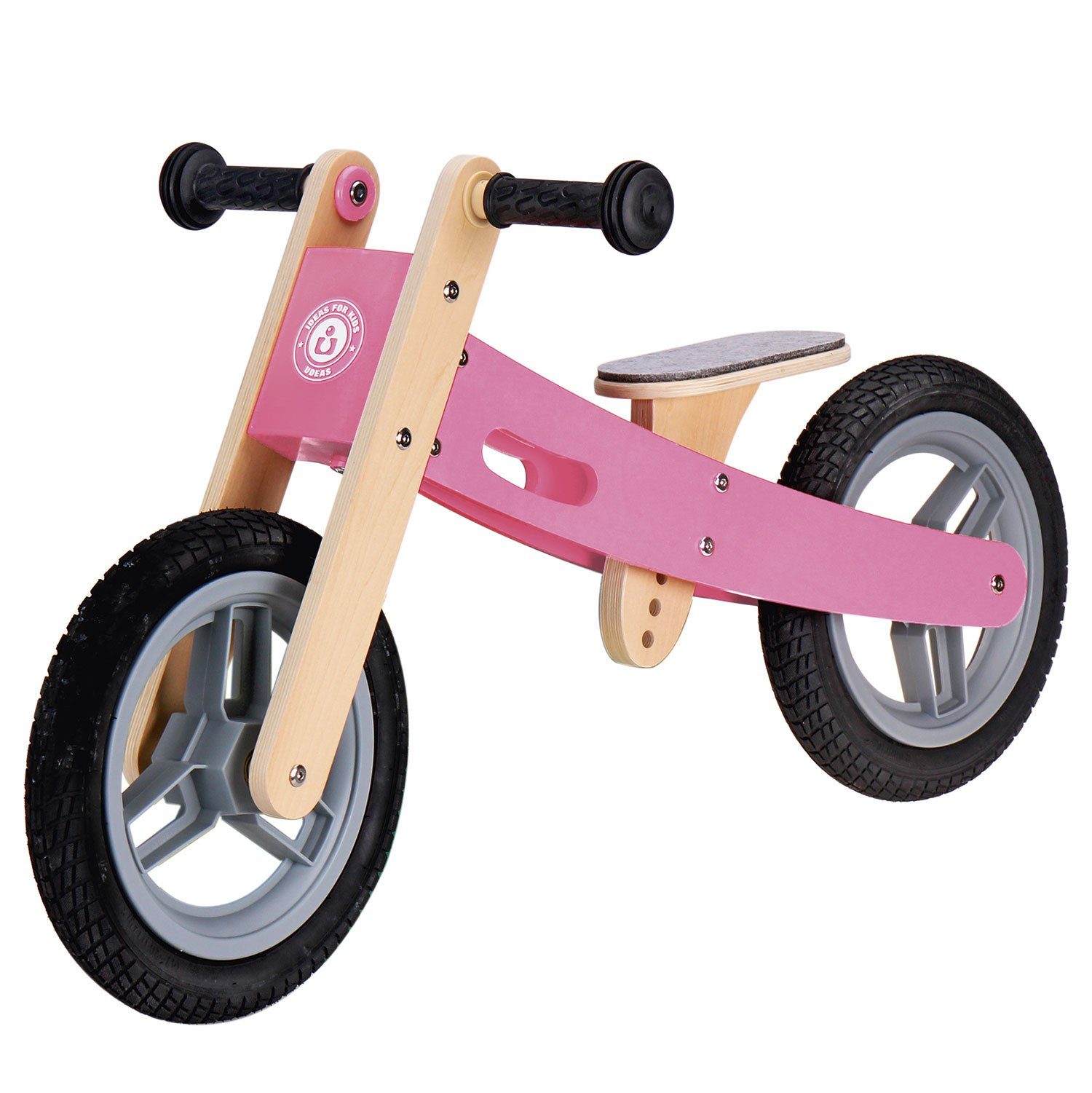LeNoSa pink Bike Alter Balance Holz 3+ Udeas Laufrad • Multifunktional Laufrad 2in1