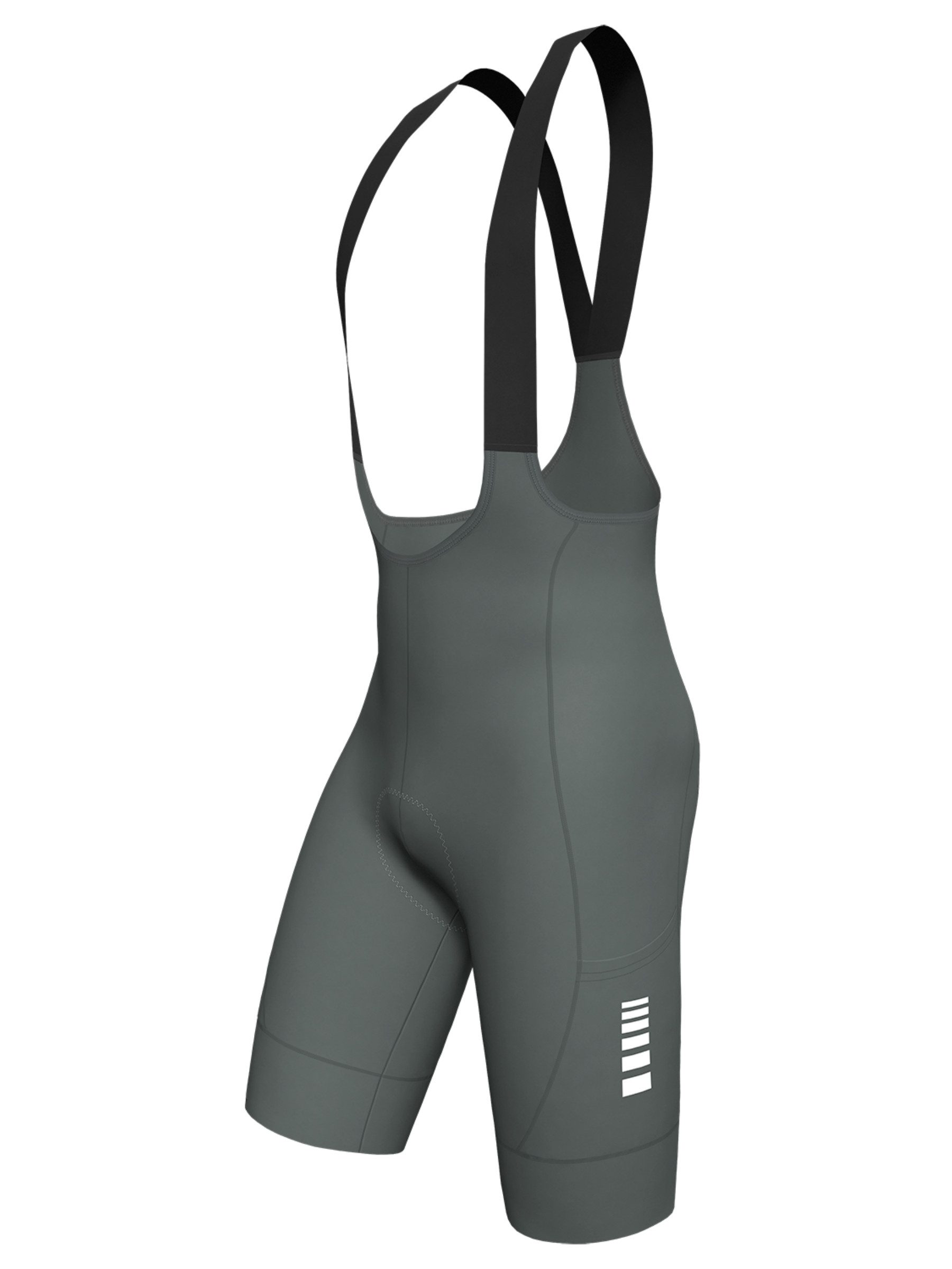 Wulibike Radhose Herren Cargo-Trägerhose GEL-Polster V-Träger Reflektierend (1-tlg) Figurbetonter Schnitt mit 3 Taschen für Renn- & Gravelrad
