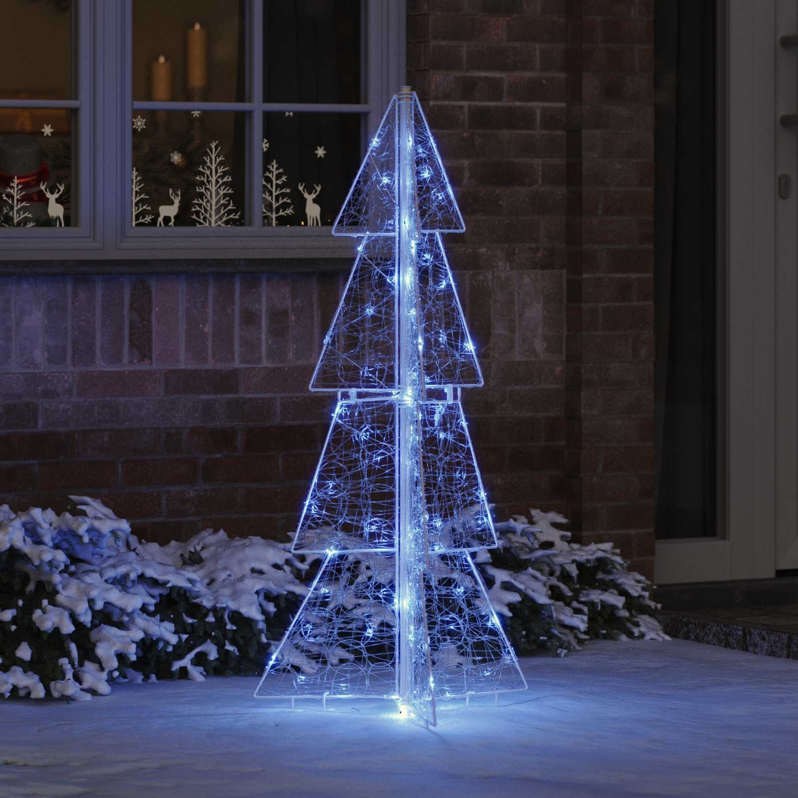 vidaXL Christbaumschmuck Weihnachtsbaum 100 LEDs Blau 120 cm Acryl (1-tlg)