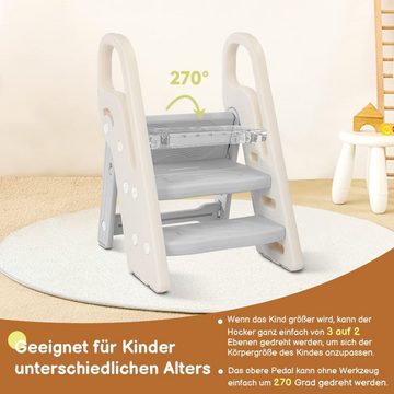 Onasti Baby-Toilettensitz Tritthocker für Kinder 3 Stufen Faltbar