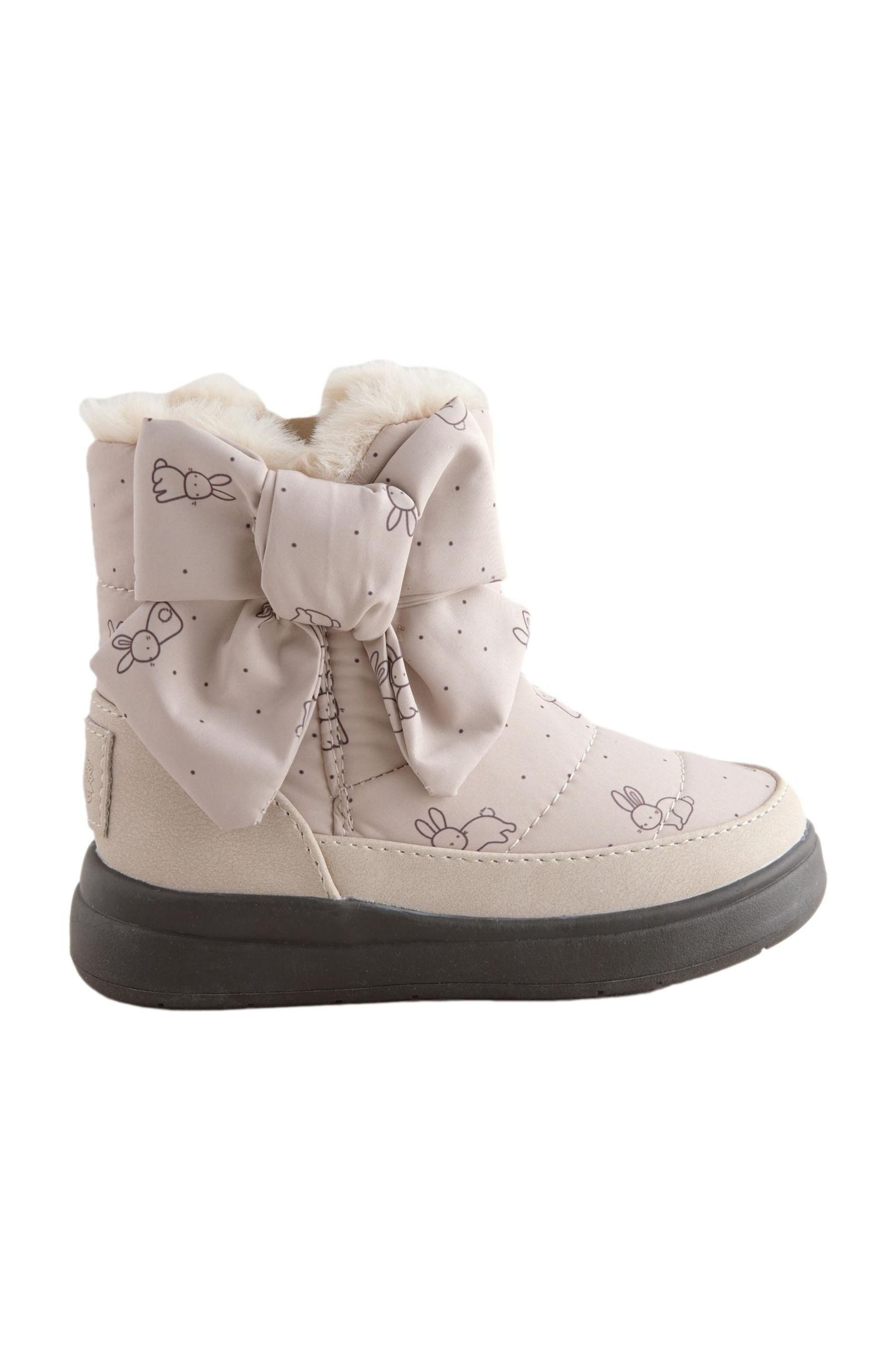 Next Wasserabweisende, gesteppte Stiefel mit Schleife günstig online kaufen