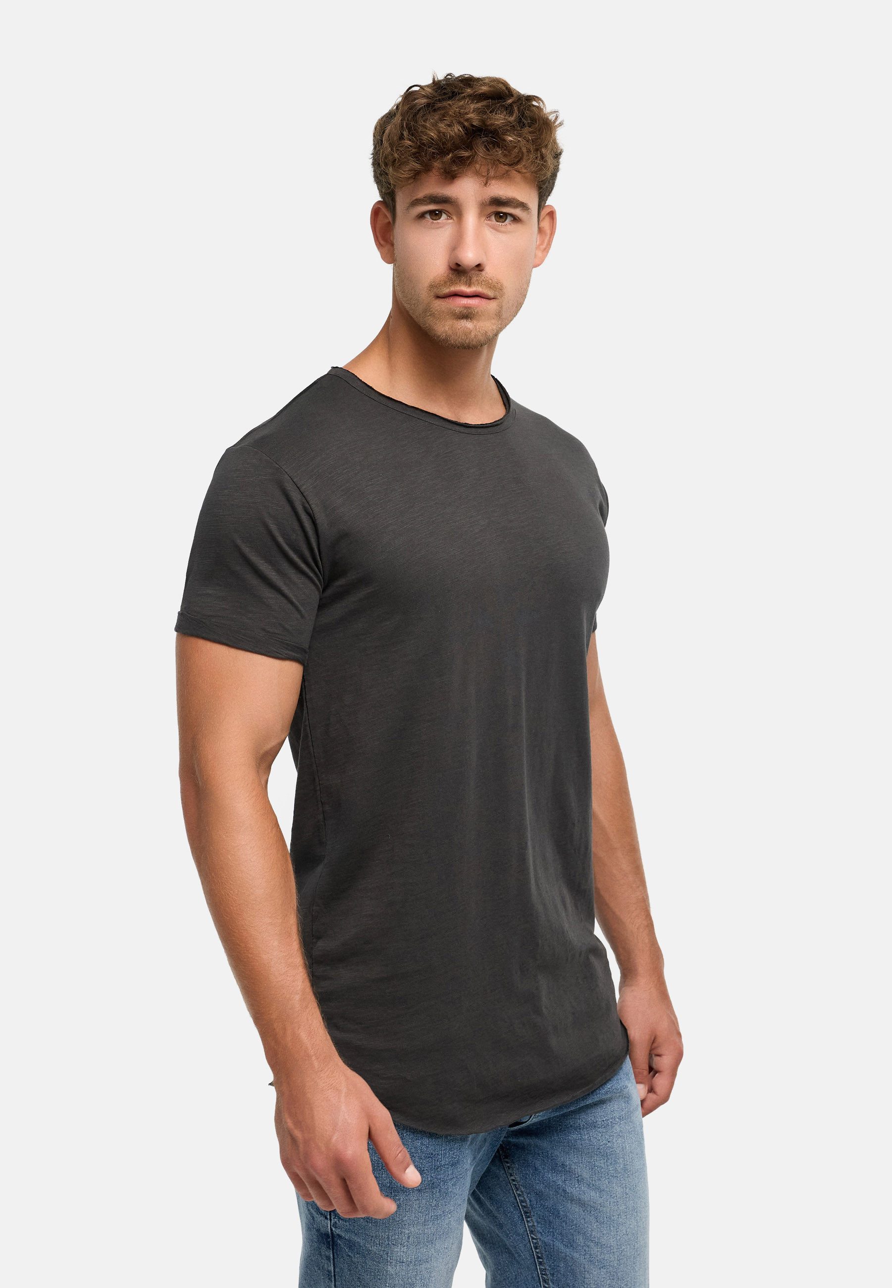 INDICODE T-Shirt Herren Willbur Tee Shirt Tee Herrenshirt mit Rundhalsausschnitt, 100% Baumwolle – Bild 3 von 5