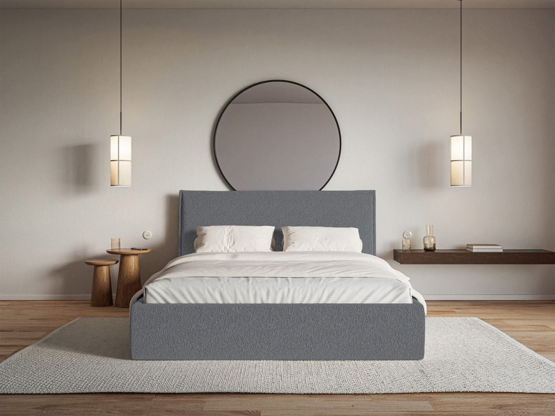 Selsey Polsterbett SOFTIE SLIM, Polsterbett kompakt mit / ohne Bettkasten, Chenille / Samt, 140–200 cm