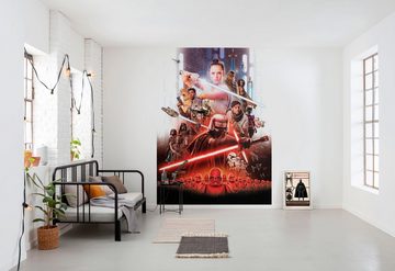 Komar Fototapete STAR WARS EP9 Movie Poster Rey, 184x254 cm (Breite x Höhe), inklusive Kleister