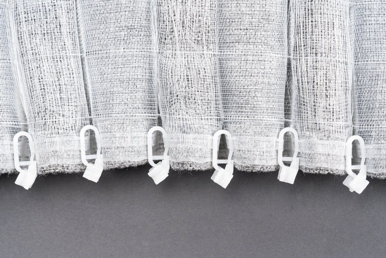 Vorhang Chalet, ondeco, verdeckte Schlaufenschal Schlaufen moderner Grau (1 100% St), Polyester