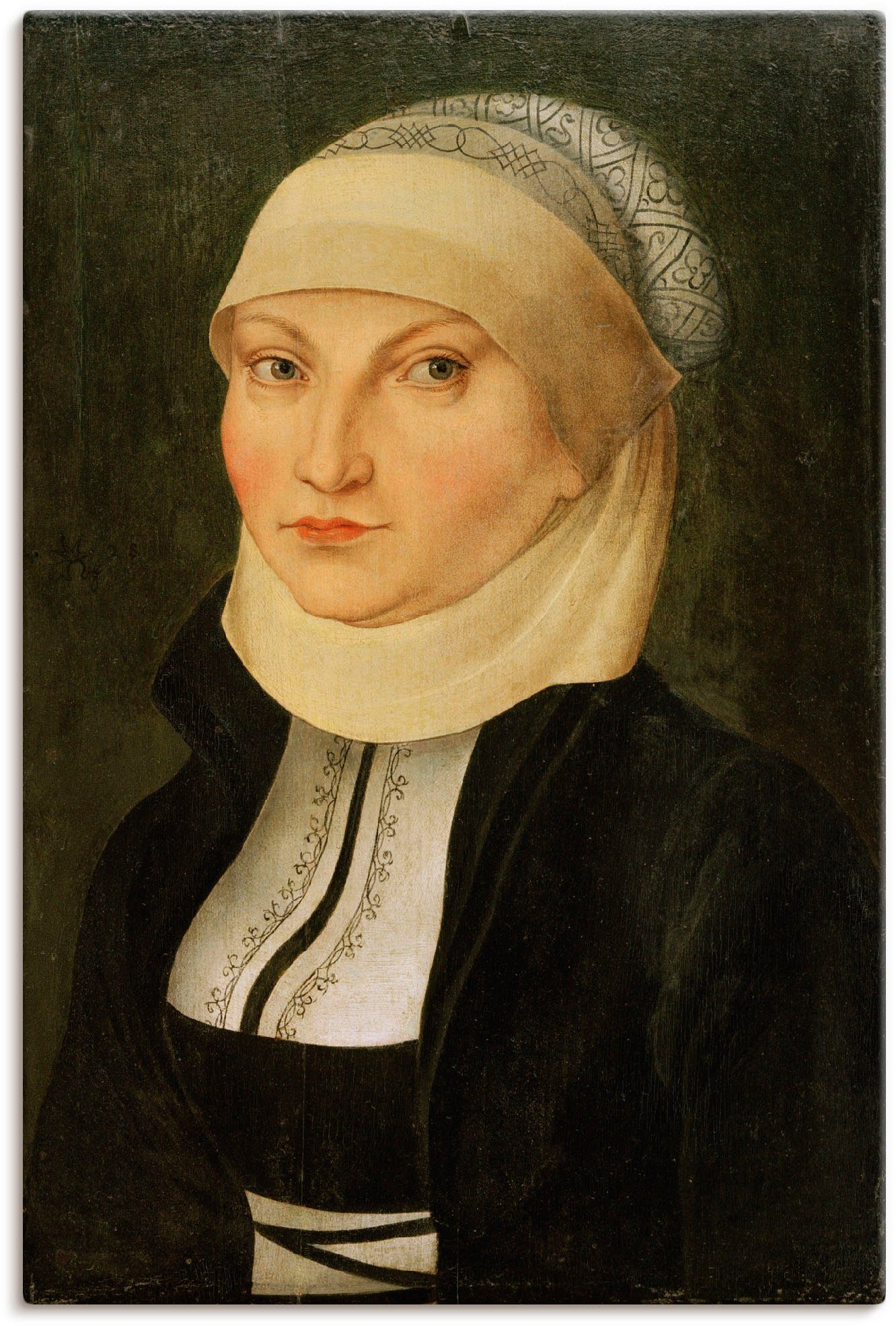 Artland Leinwandbild Katharina von Bora, Portrait (1 St), auf Keilrahmen gespannt