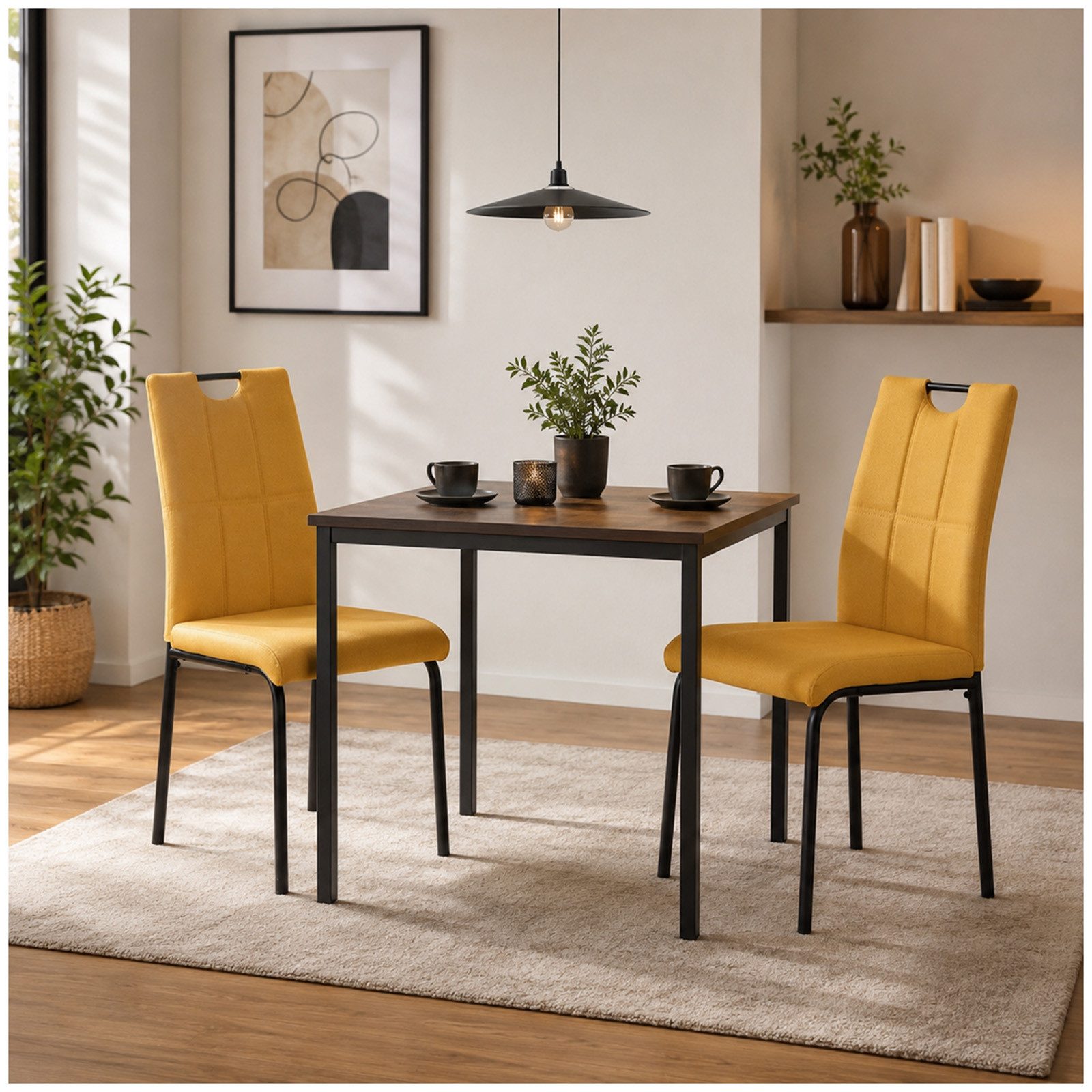 HTI-Living Esszimmerstuhl Stuhl Denton Gelb (Set, 2 St), Esszimmerstuhl