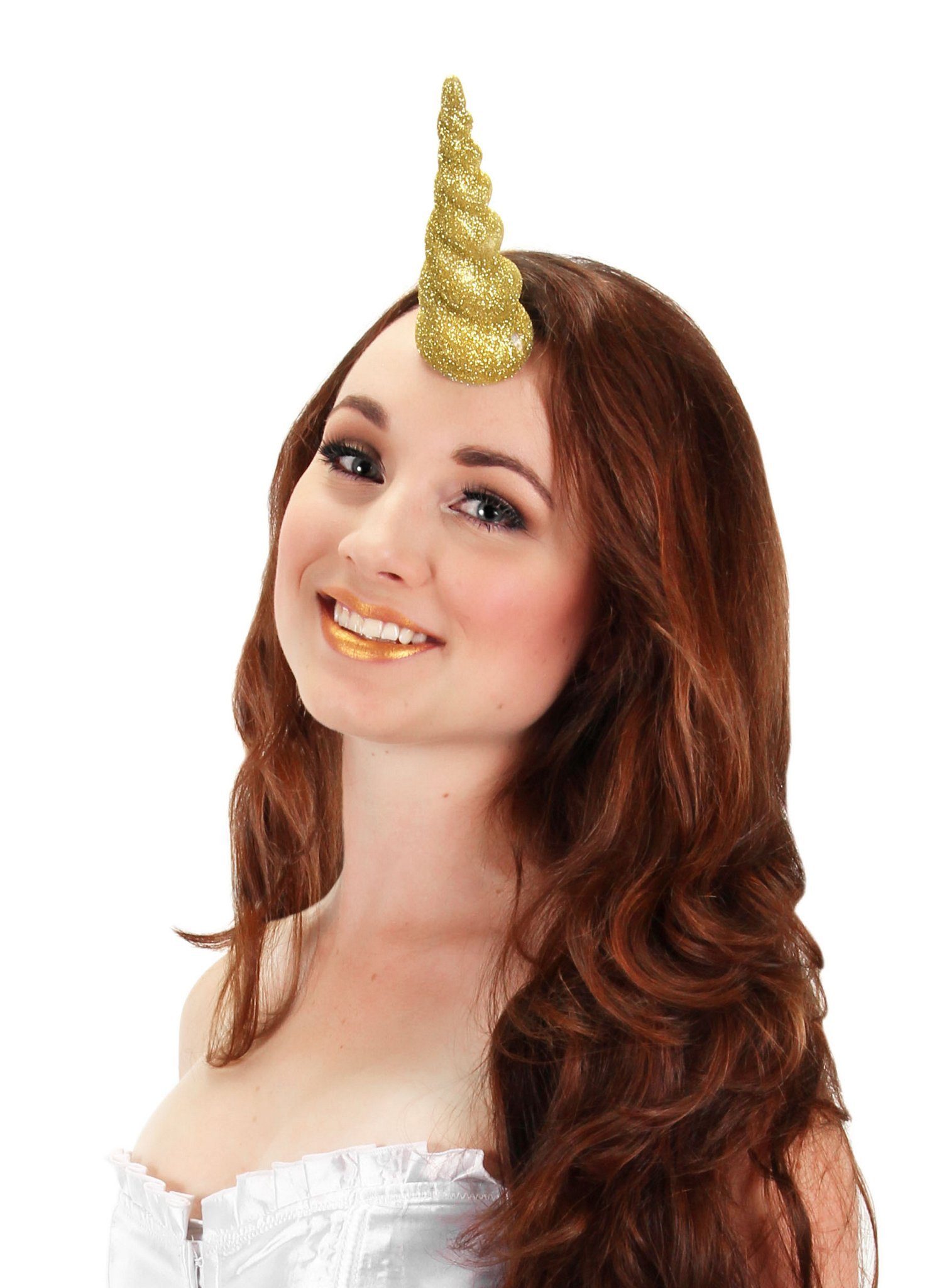 Elope Kostüm Goldenes Einhorn Horn, Fantasievolles Accessoire für einen fabelhaften Auftritt